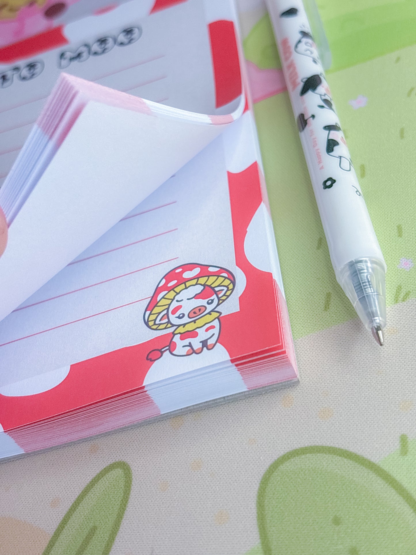Mushroom cow notepad
