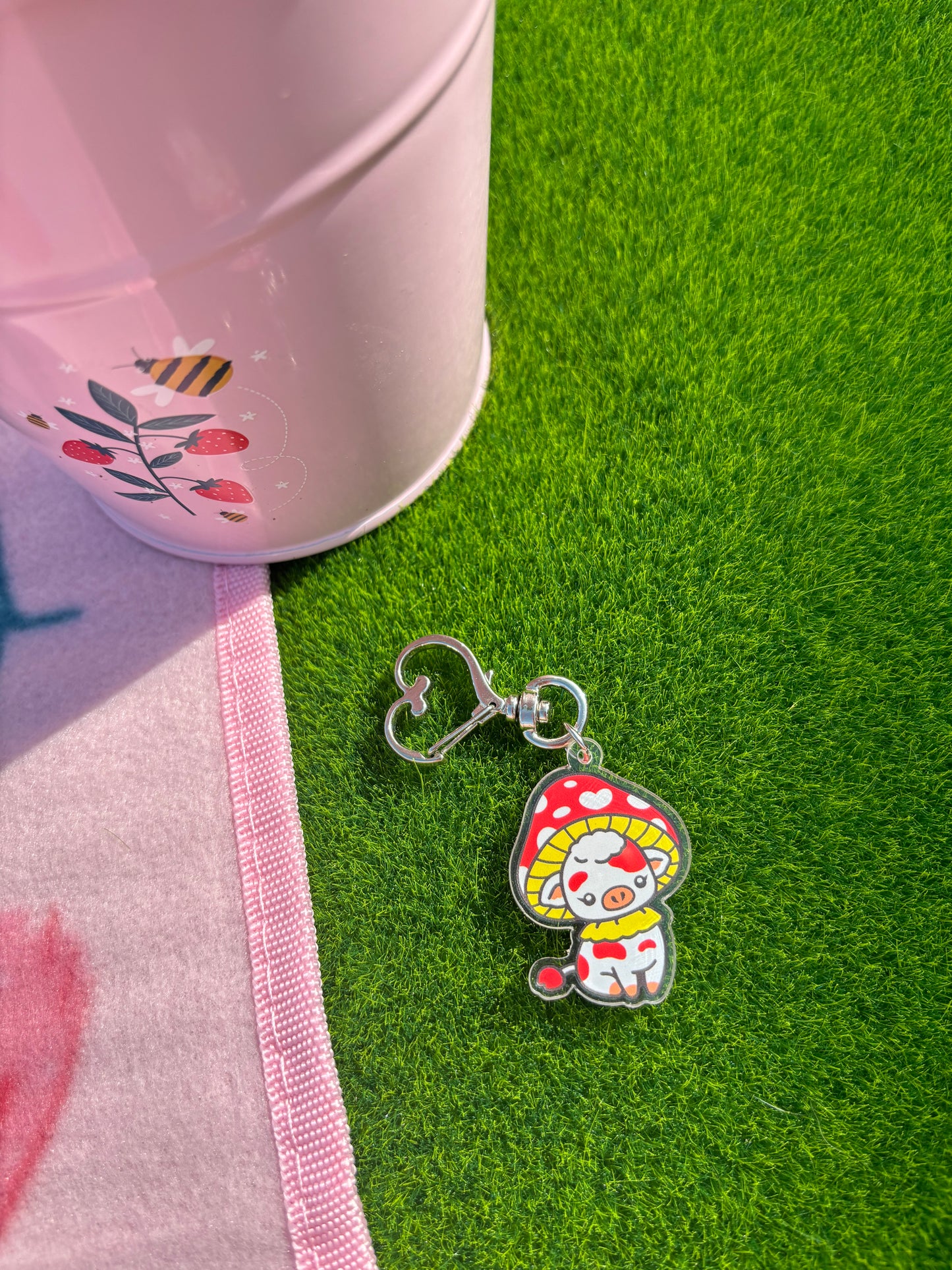 Acrylic cow keyring - 10 options!