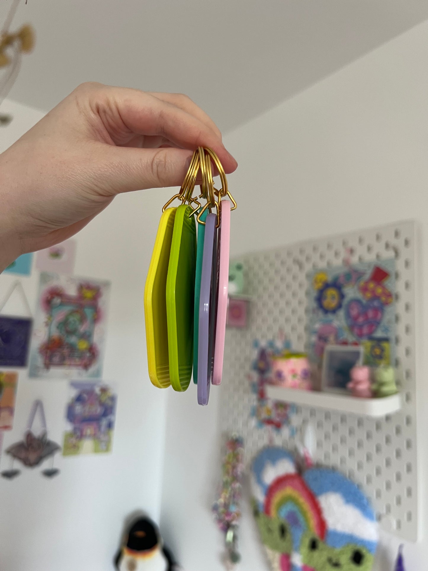 Pastel motel keyring