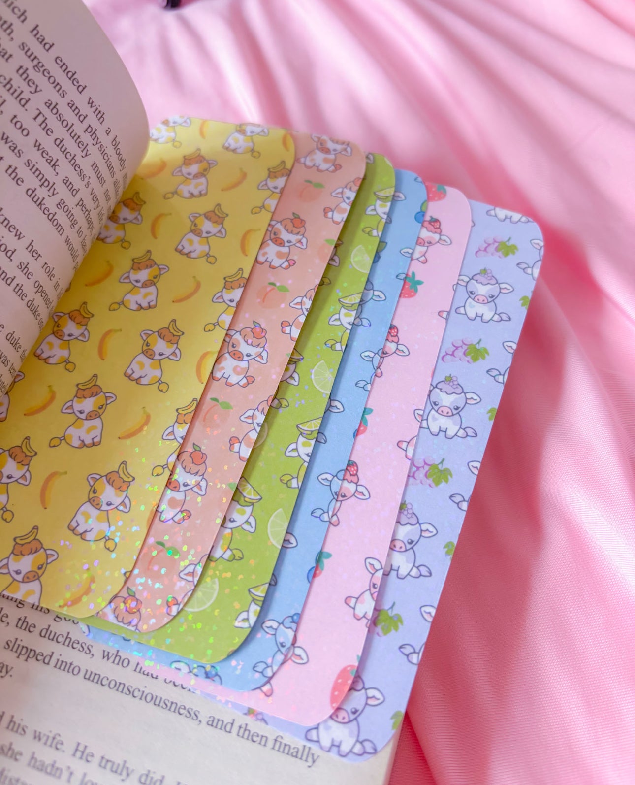 Fruit cows bookmark
