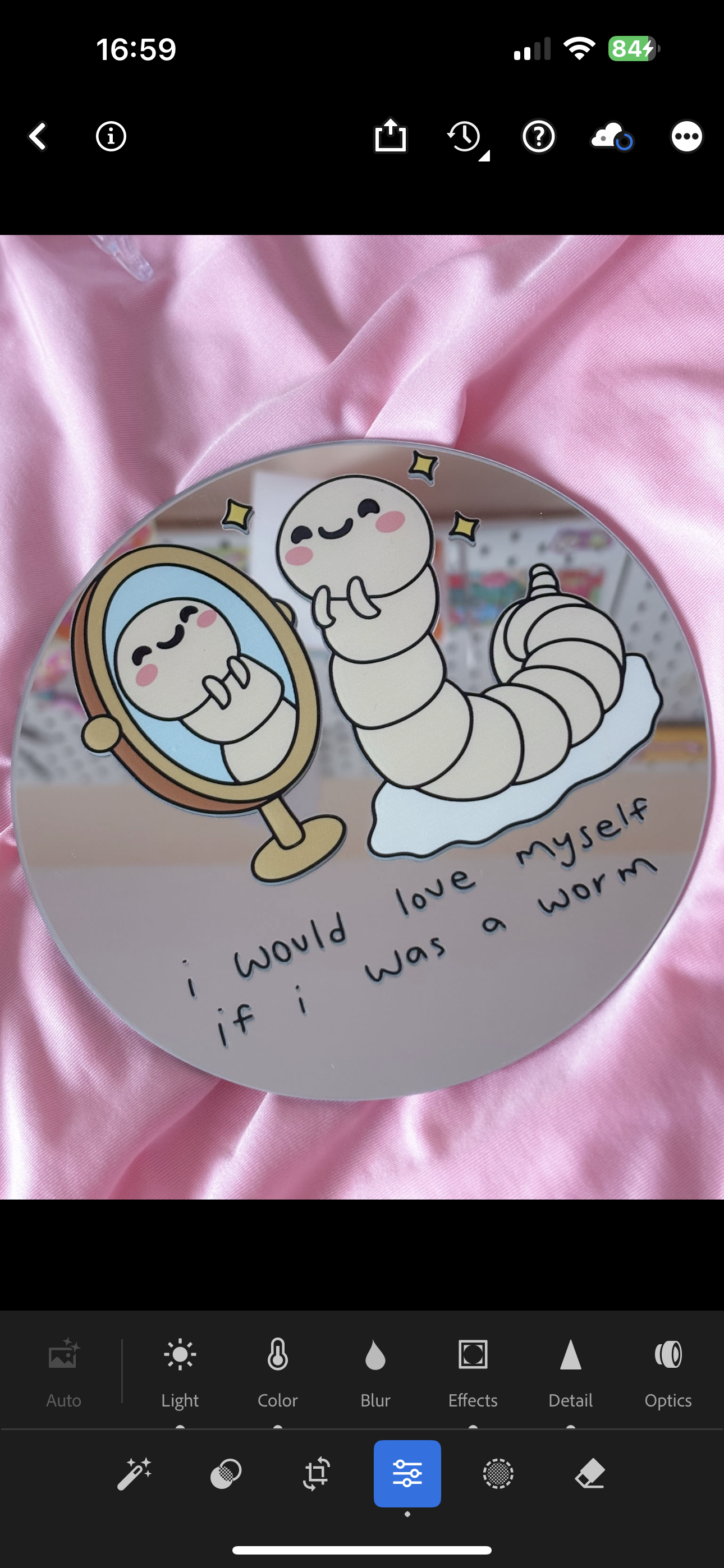 Self love worm mirror