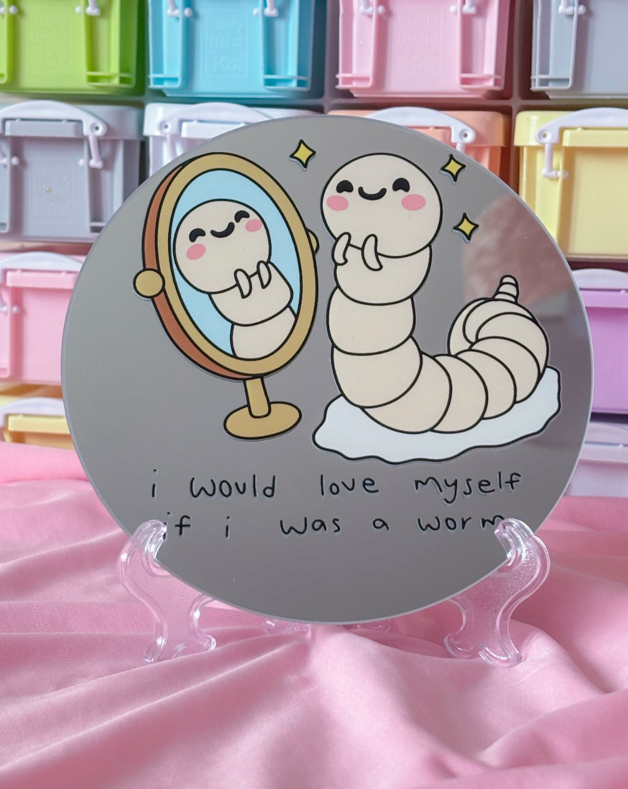 Self love worm mirror