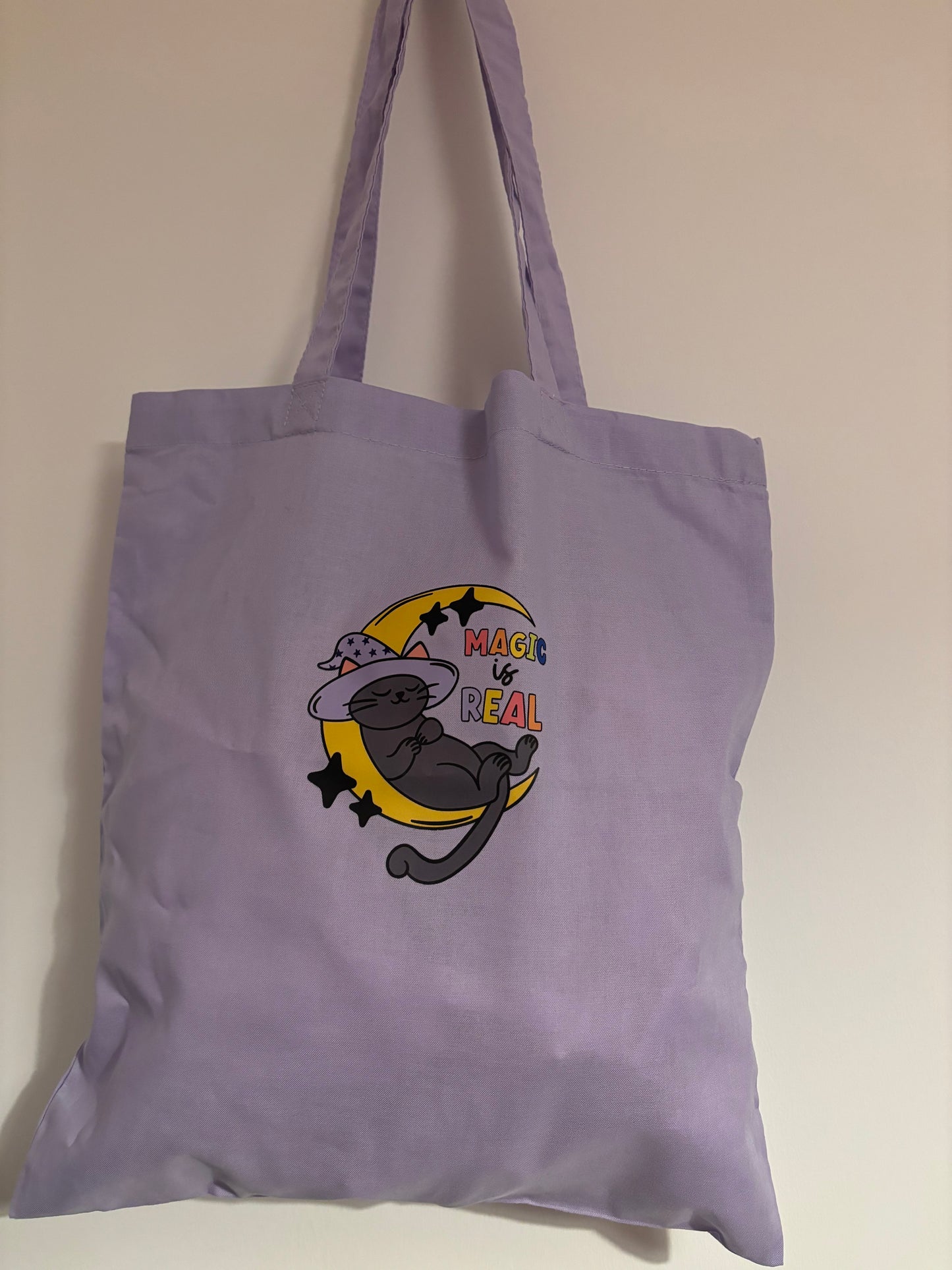 Witchy cat tote bag