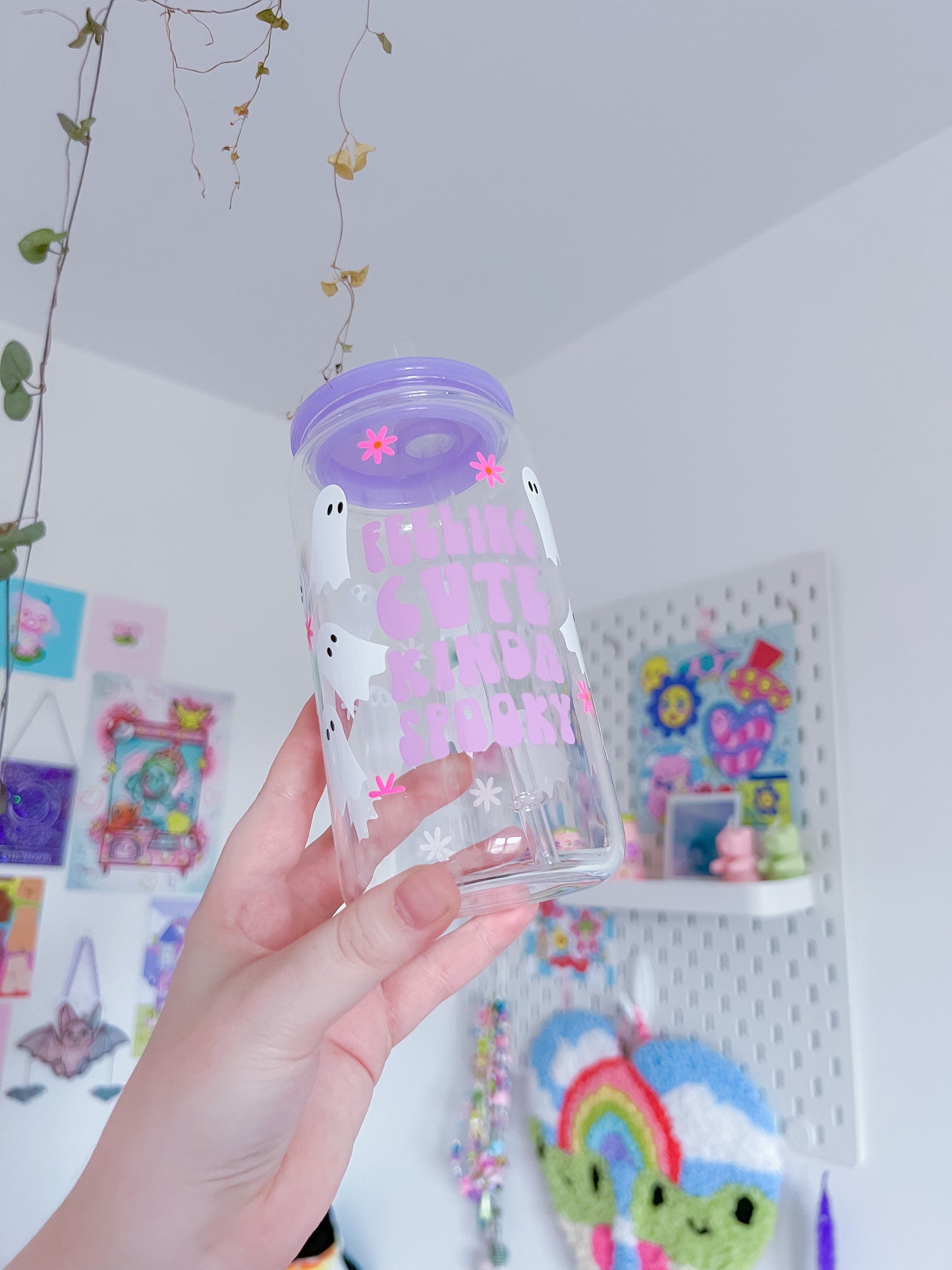 Feelin cute kinda spooky ghost Libbey glass