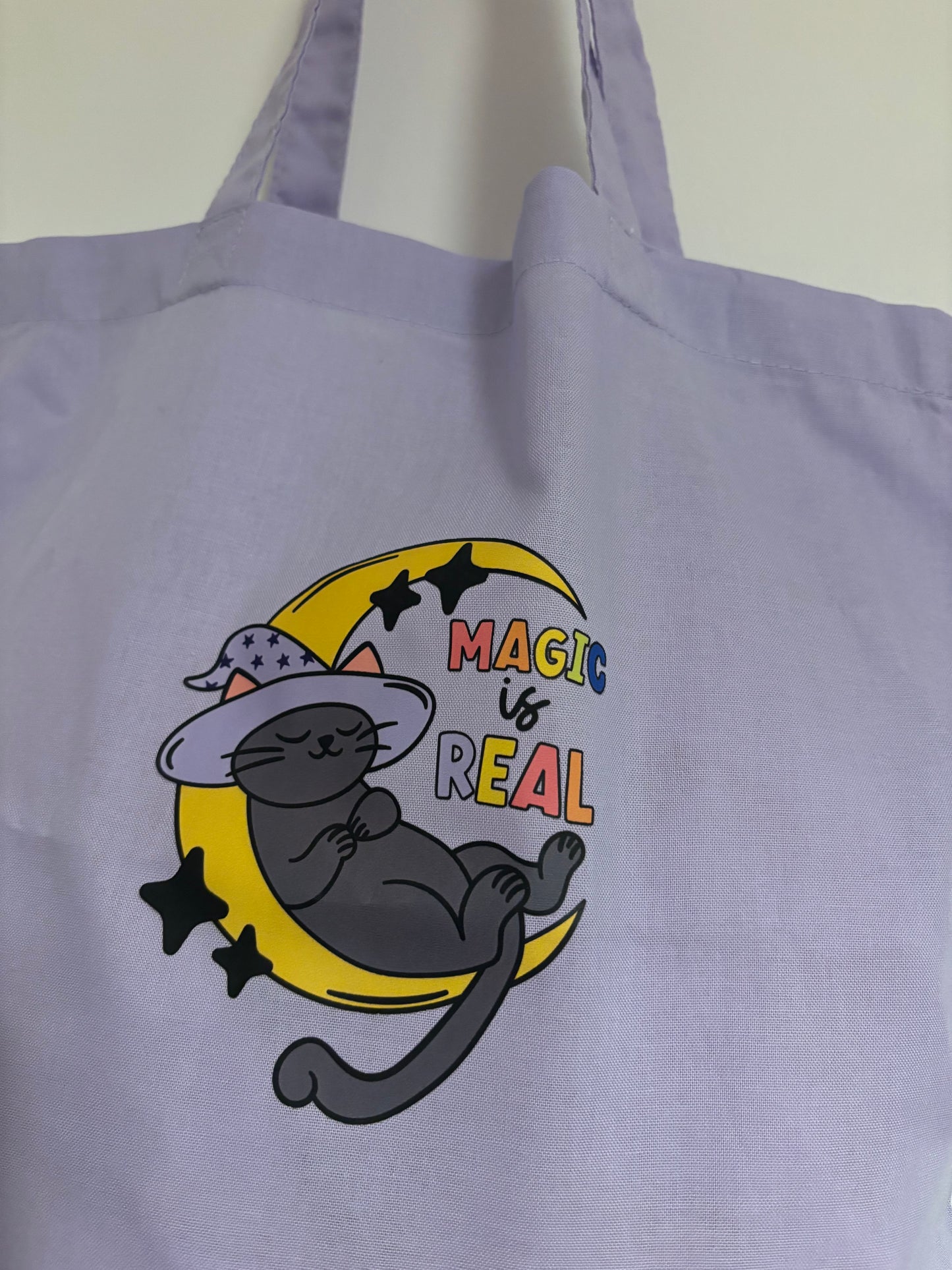 Witchy cat tote bag