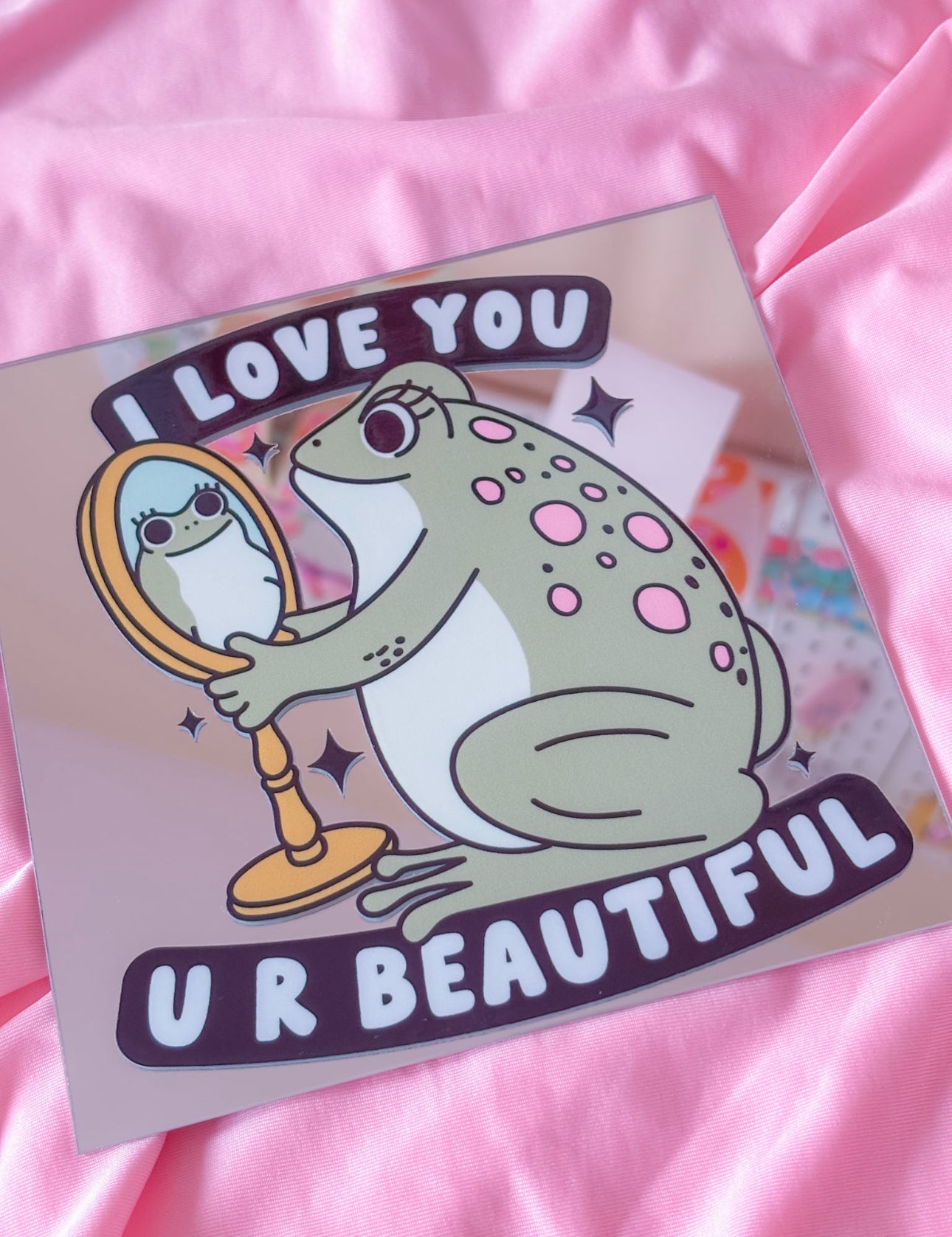 Square self love froggie mirror