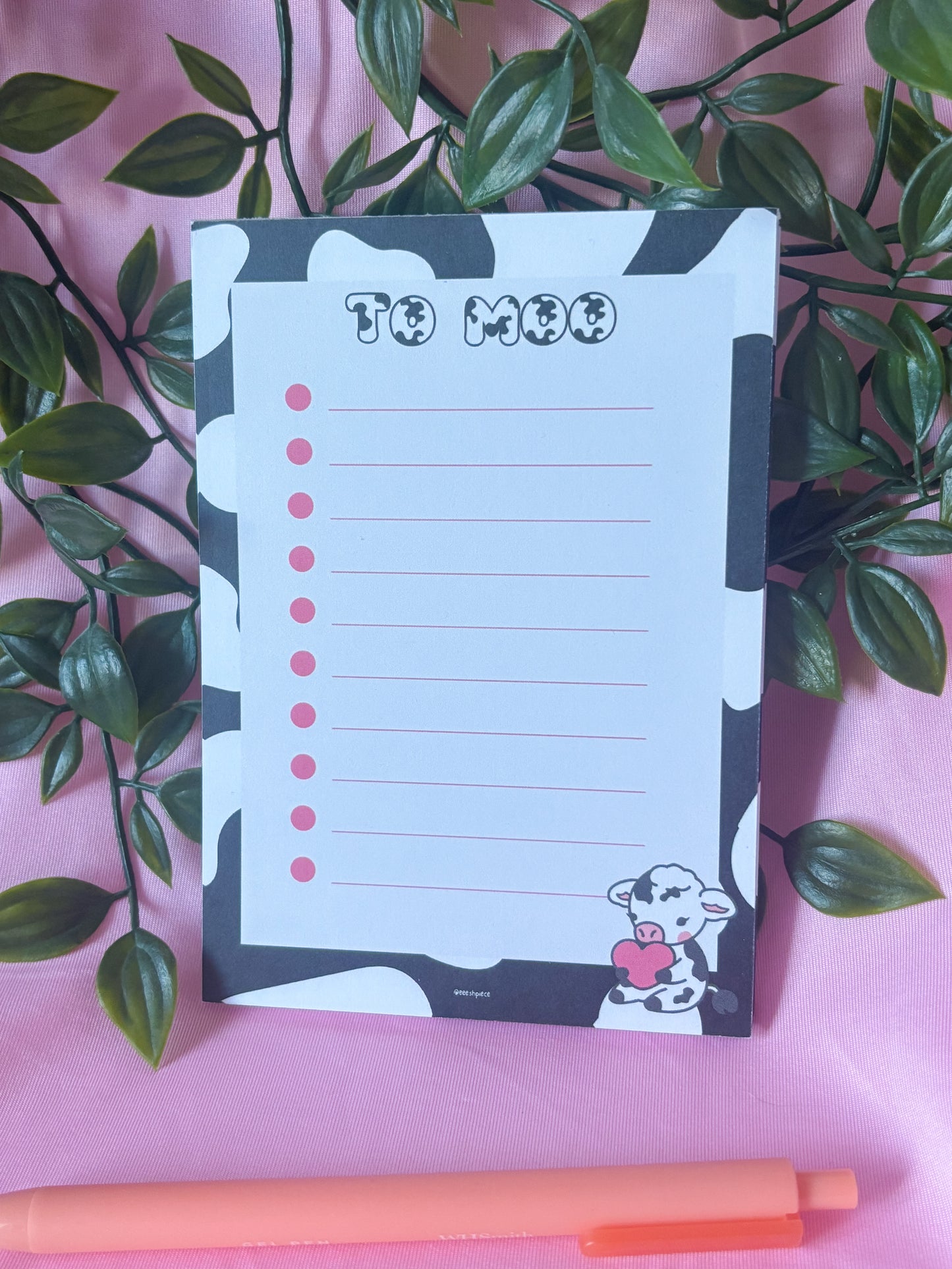 Baby cow notepad