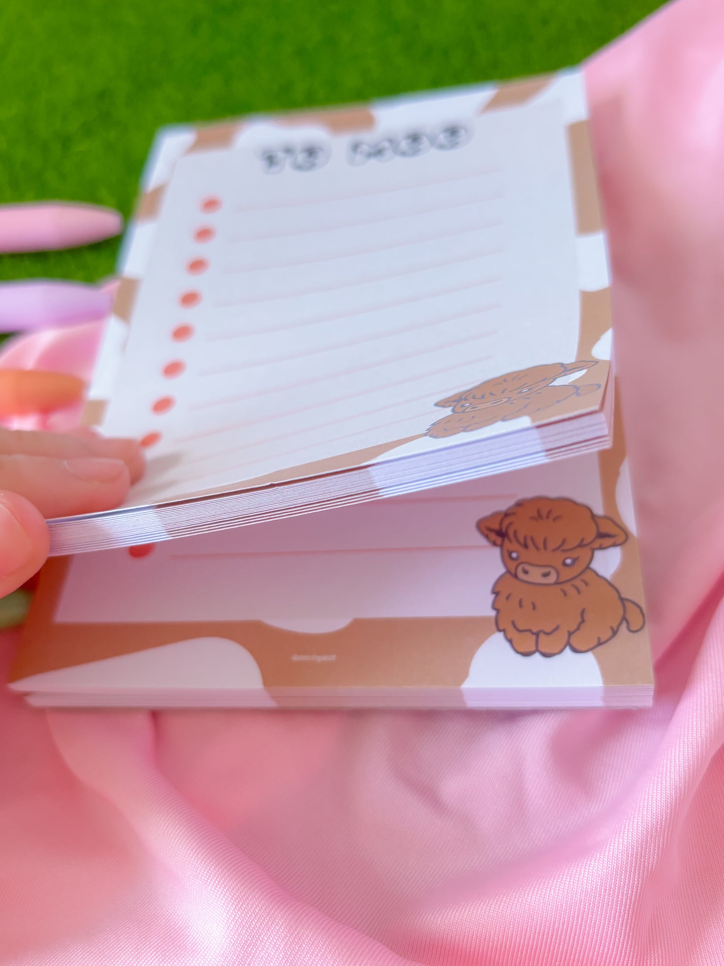 Highland cow notepad
