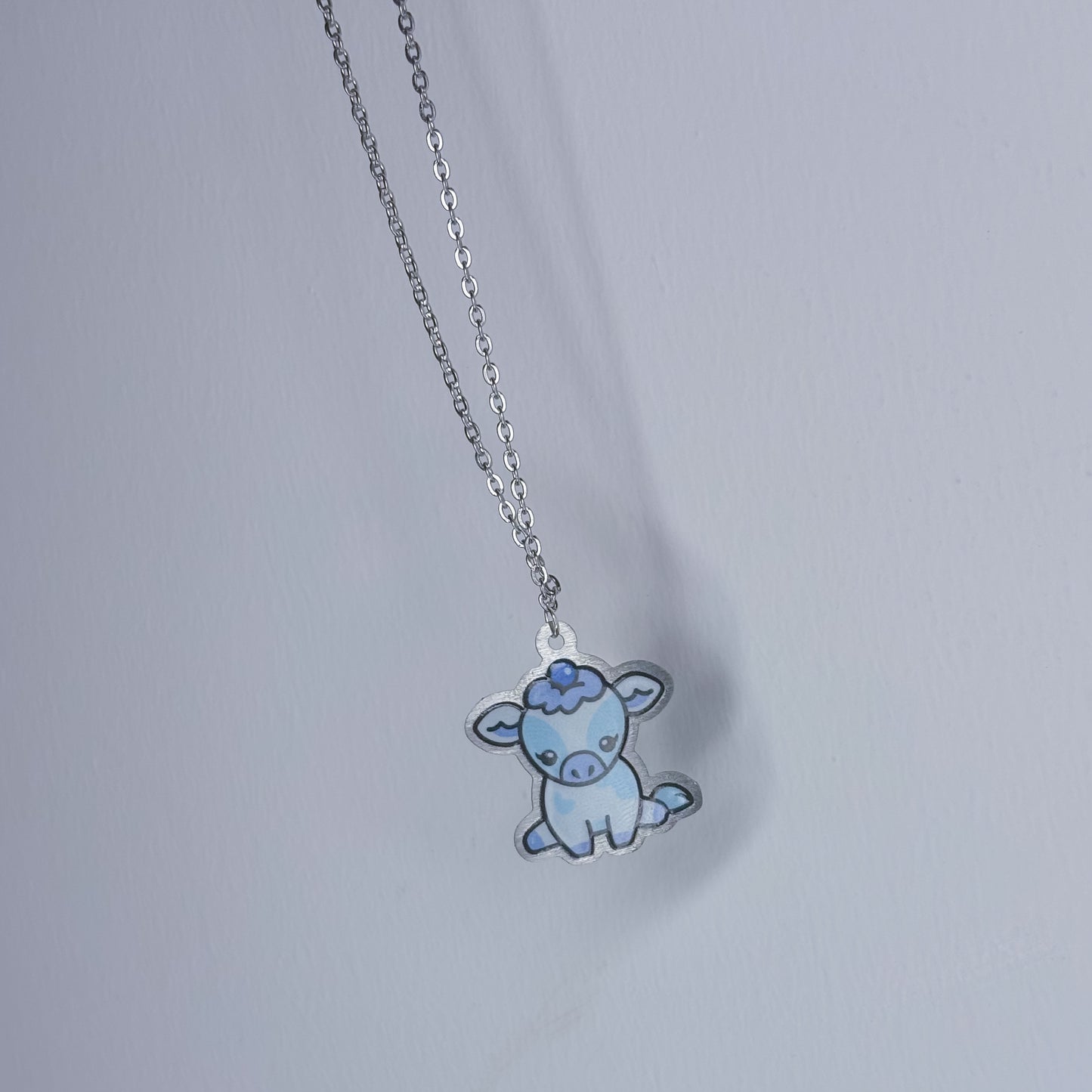 Stainless steel cow necklace