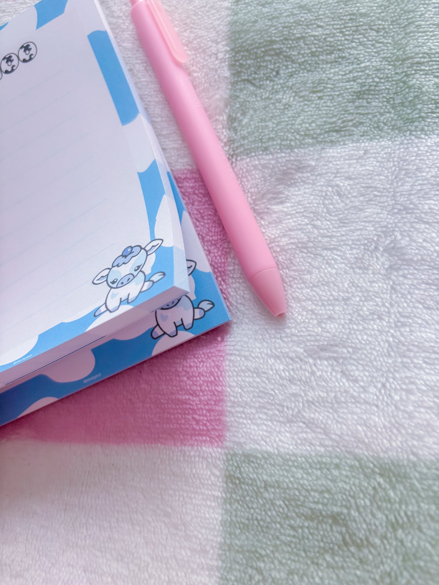 Blueberry cow notepad