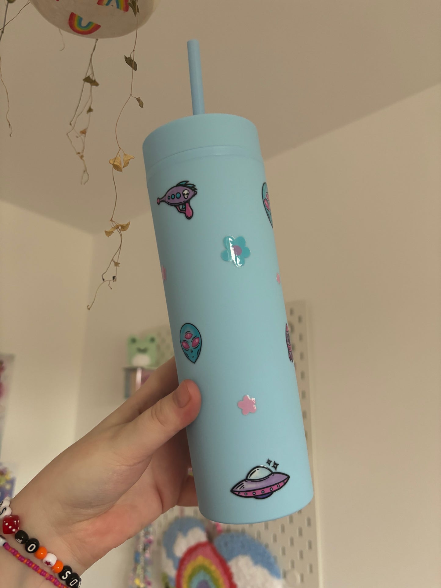 Alien invasion acrylic tumbler