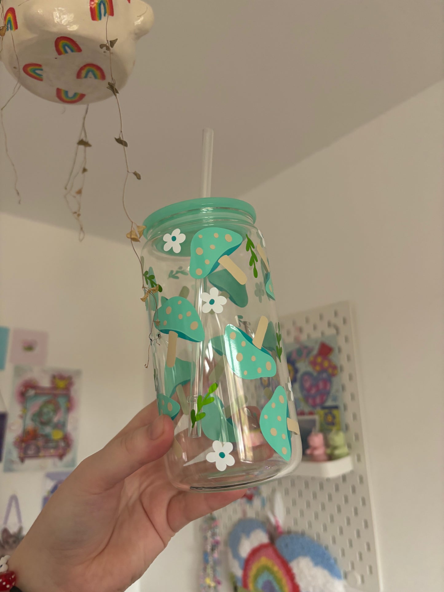 16oz mushroom Libbey glass can