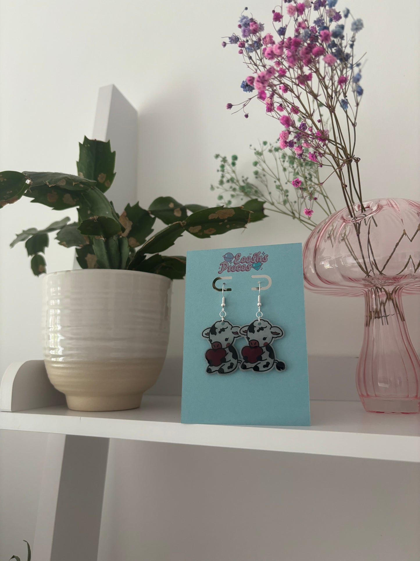 Baby cow earrings
