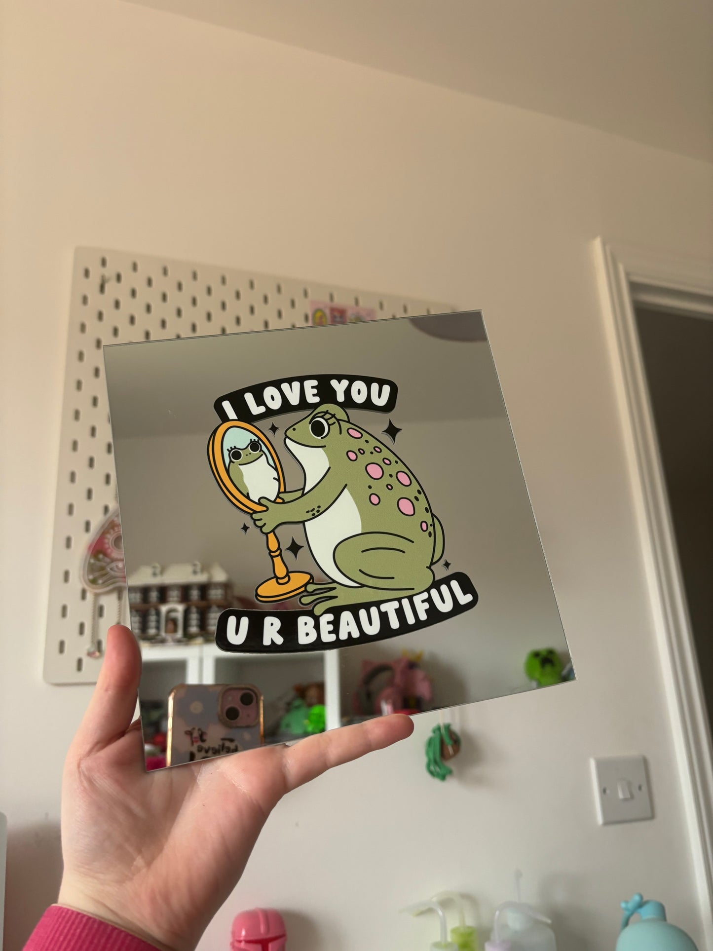 Square self love froggie mirror