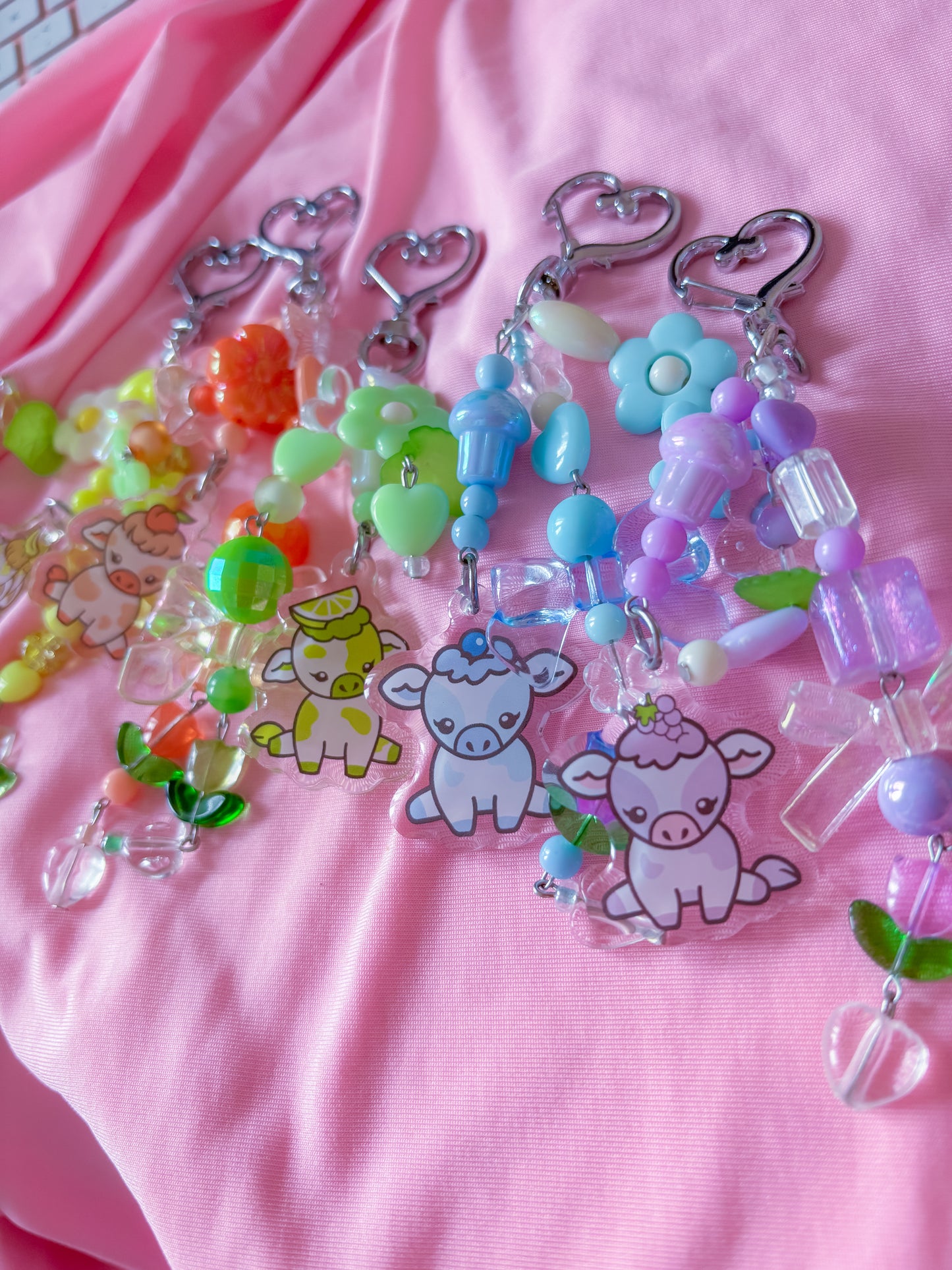 Fruit cow bag charm