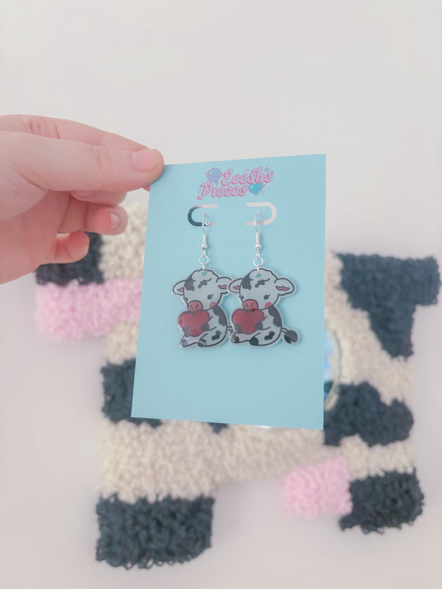 Baby cow earrings