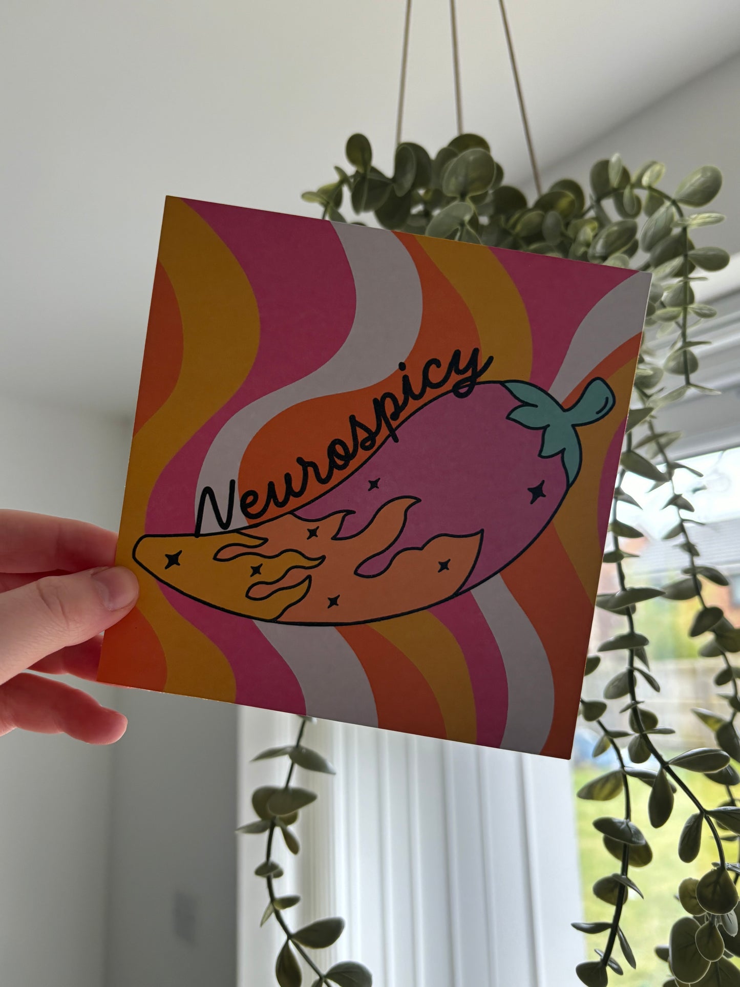 Square ‘neurospicy’ print - groovy background