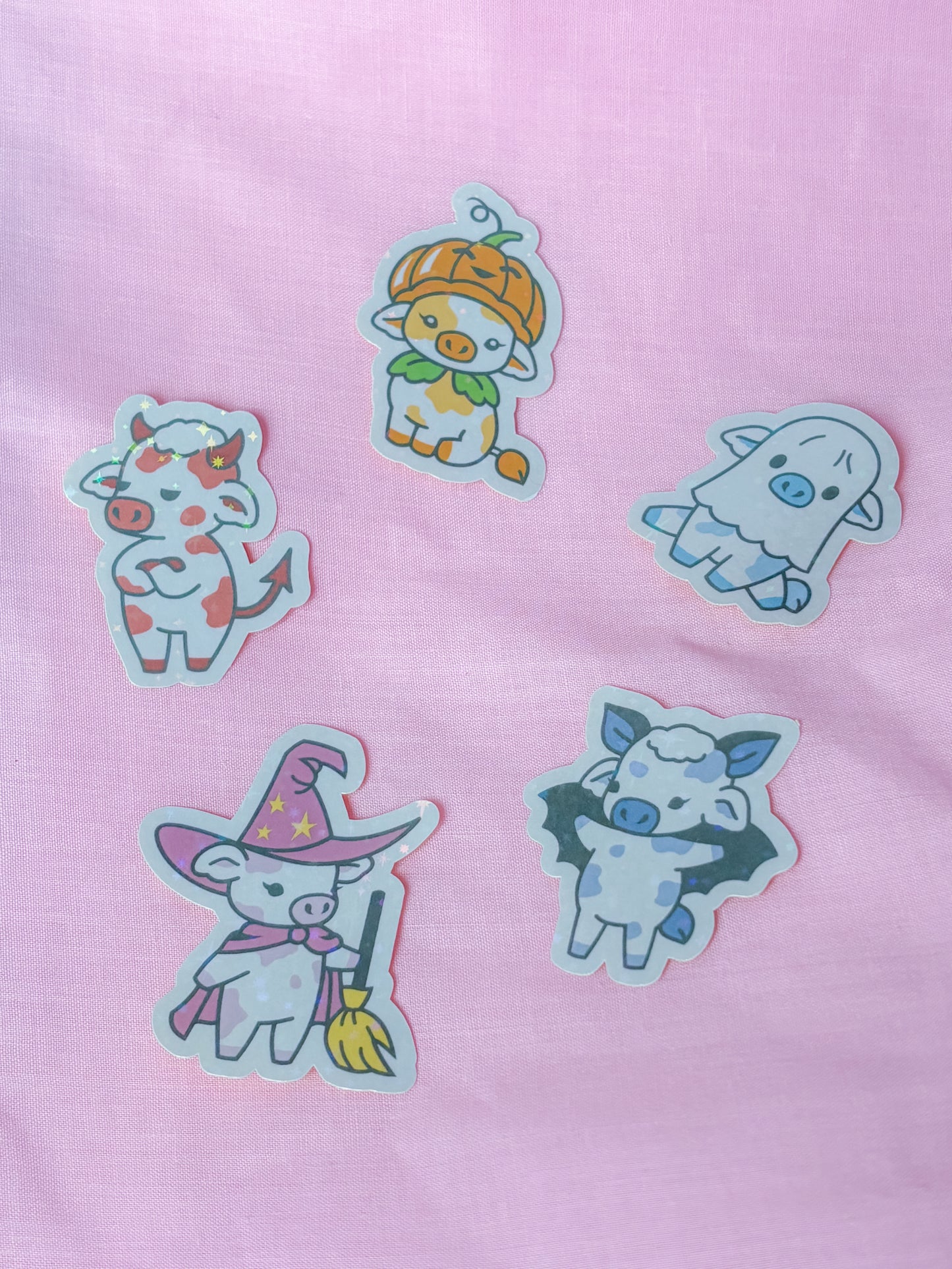 Spooky cows sticker pack