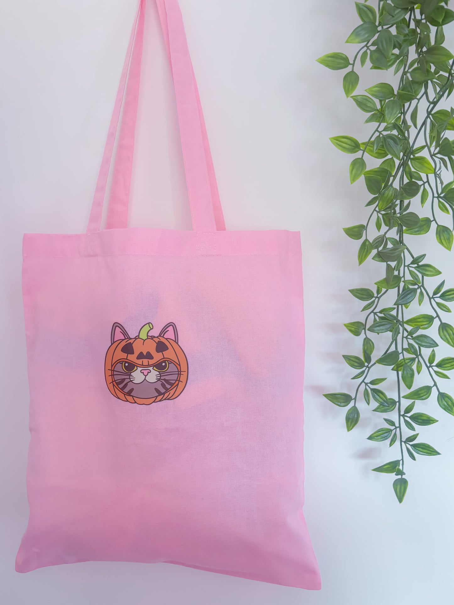 Pumpkin kitty tote bag