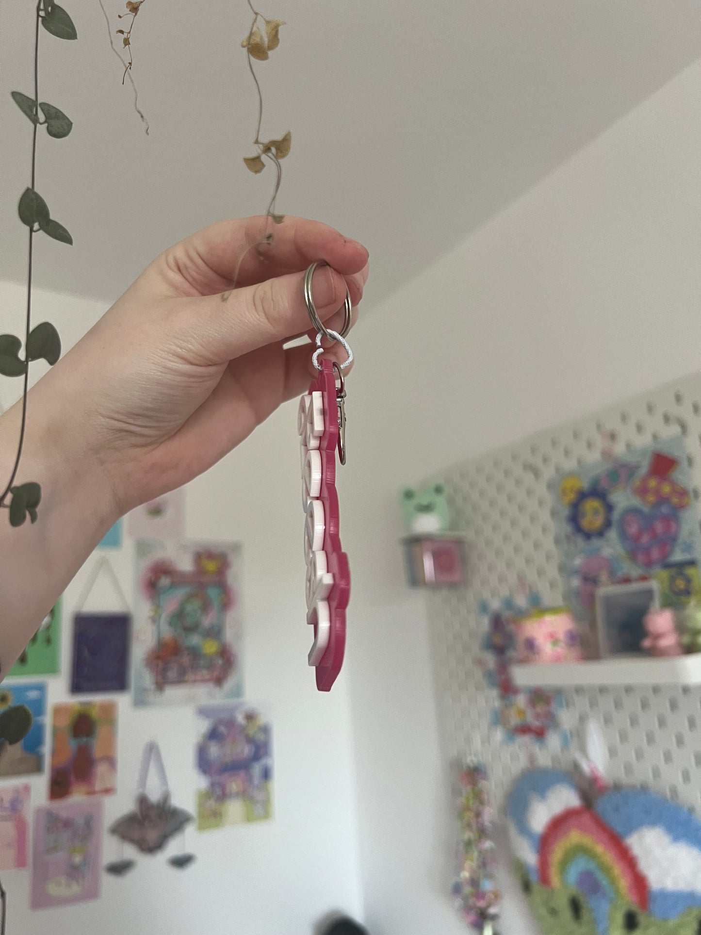 Large acrylic name keyring