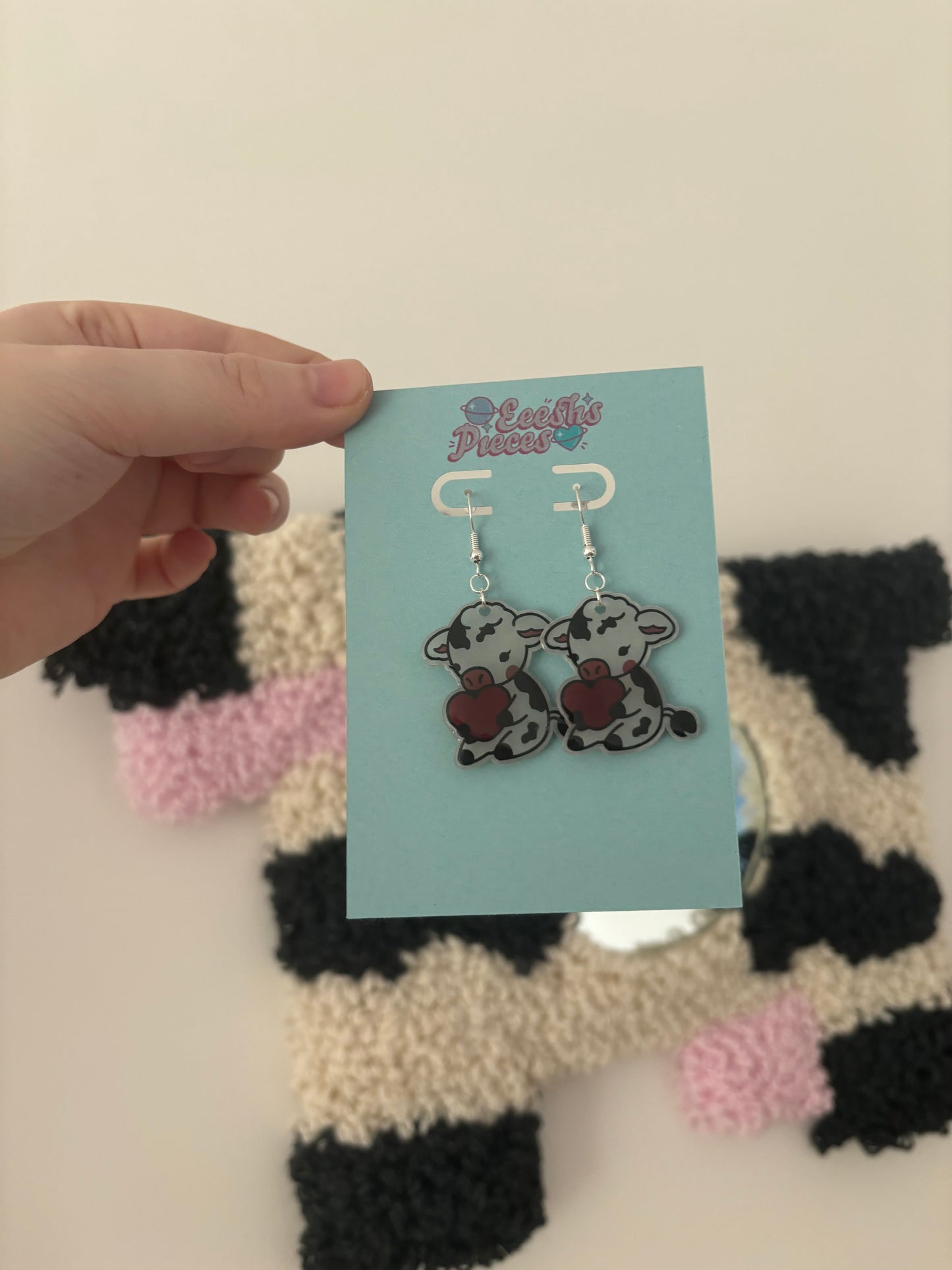 Baby cow earrings