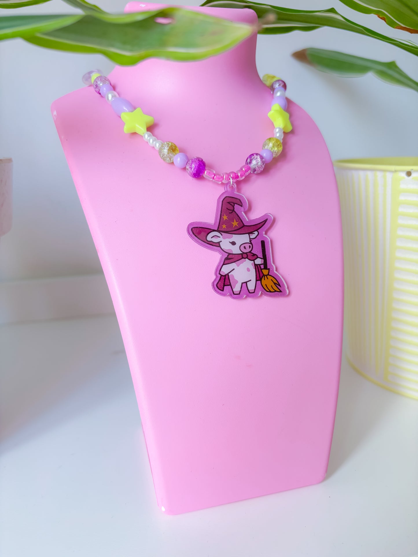 Spooky cow beaded necklace - multiple styles available!
