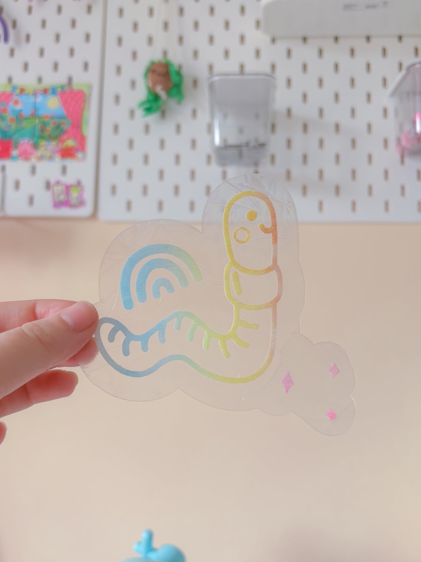 Wormie suncatcher - rainbow