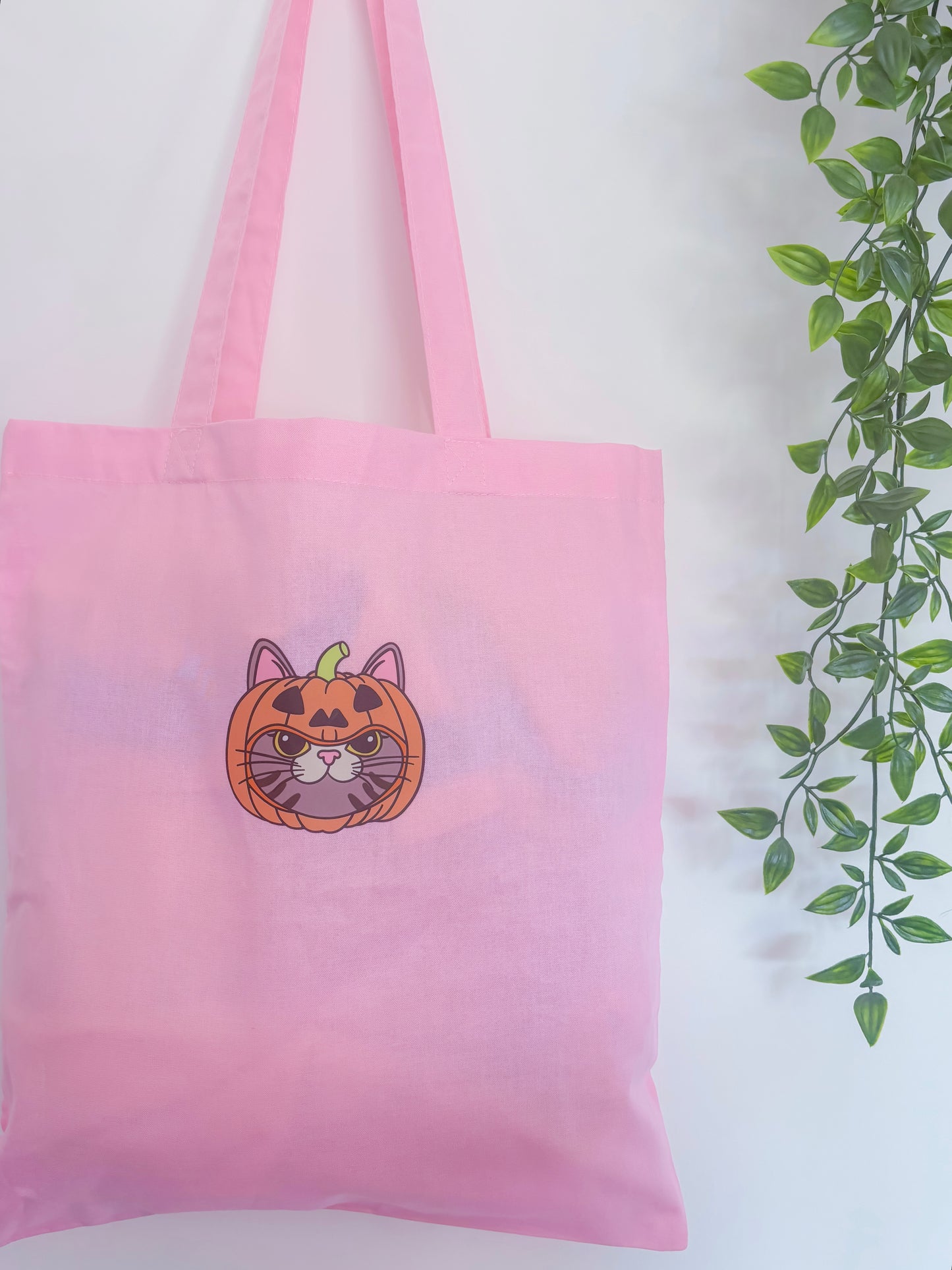 Pumpkin kitty tote bag