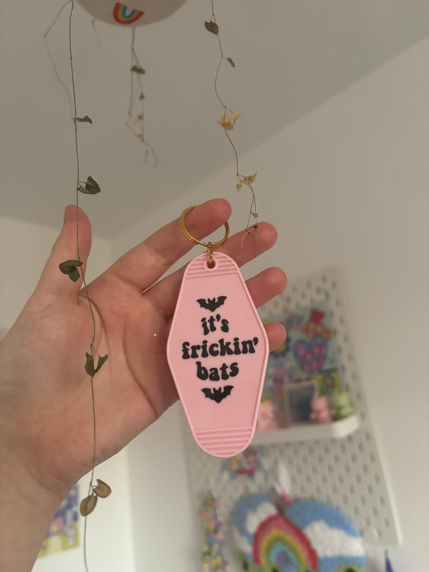 It’s frickin bats motel keychain
