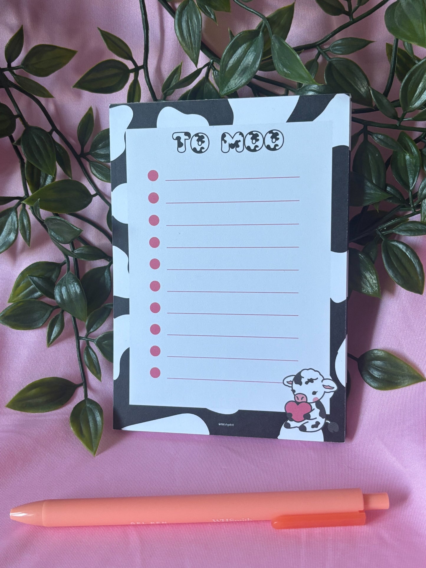 Baby cow notepad