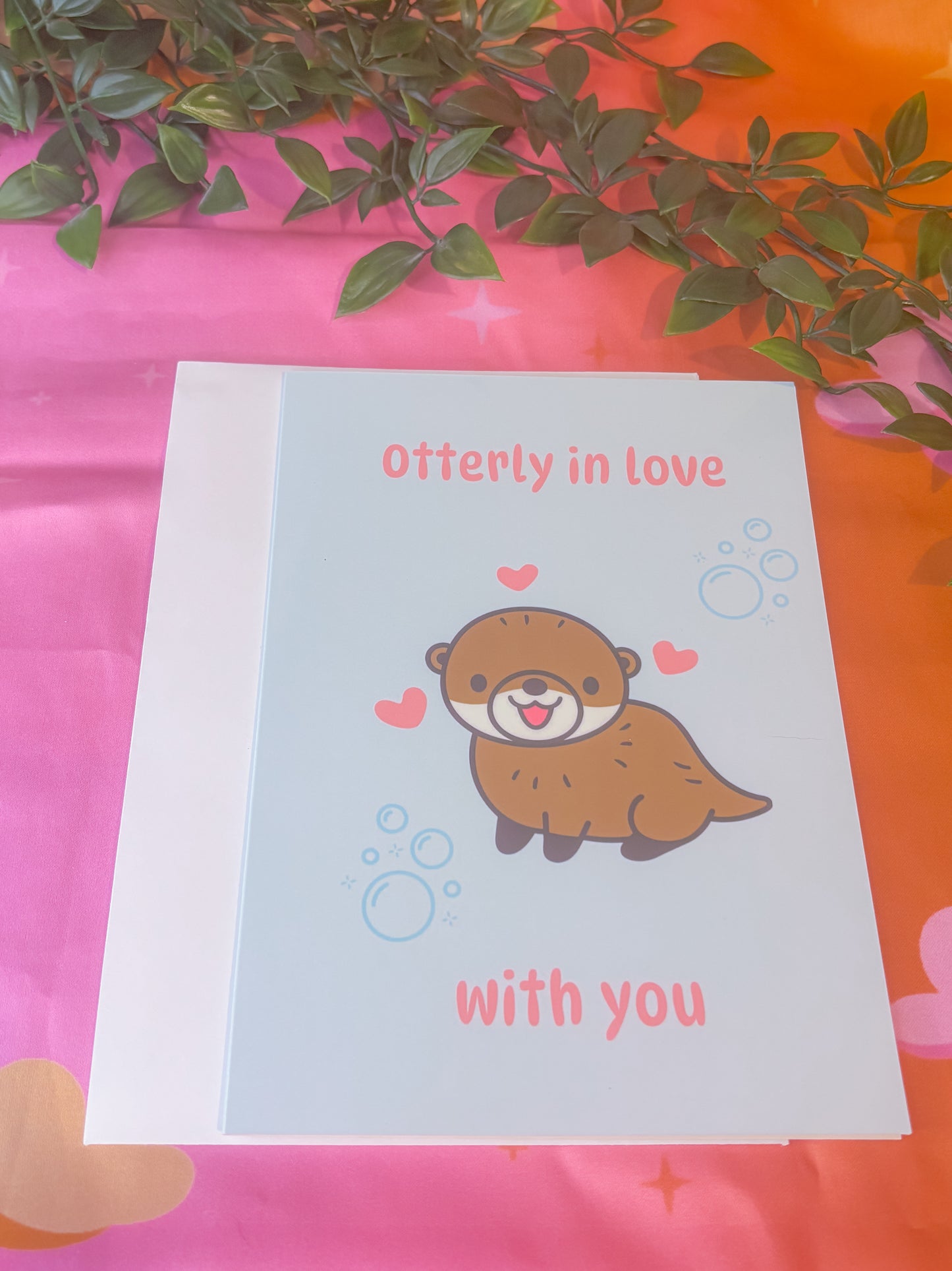 Otterly in love, greetings card