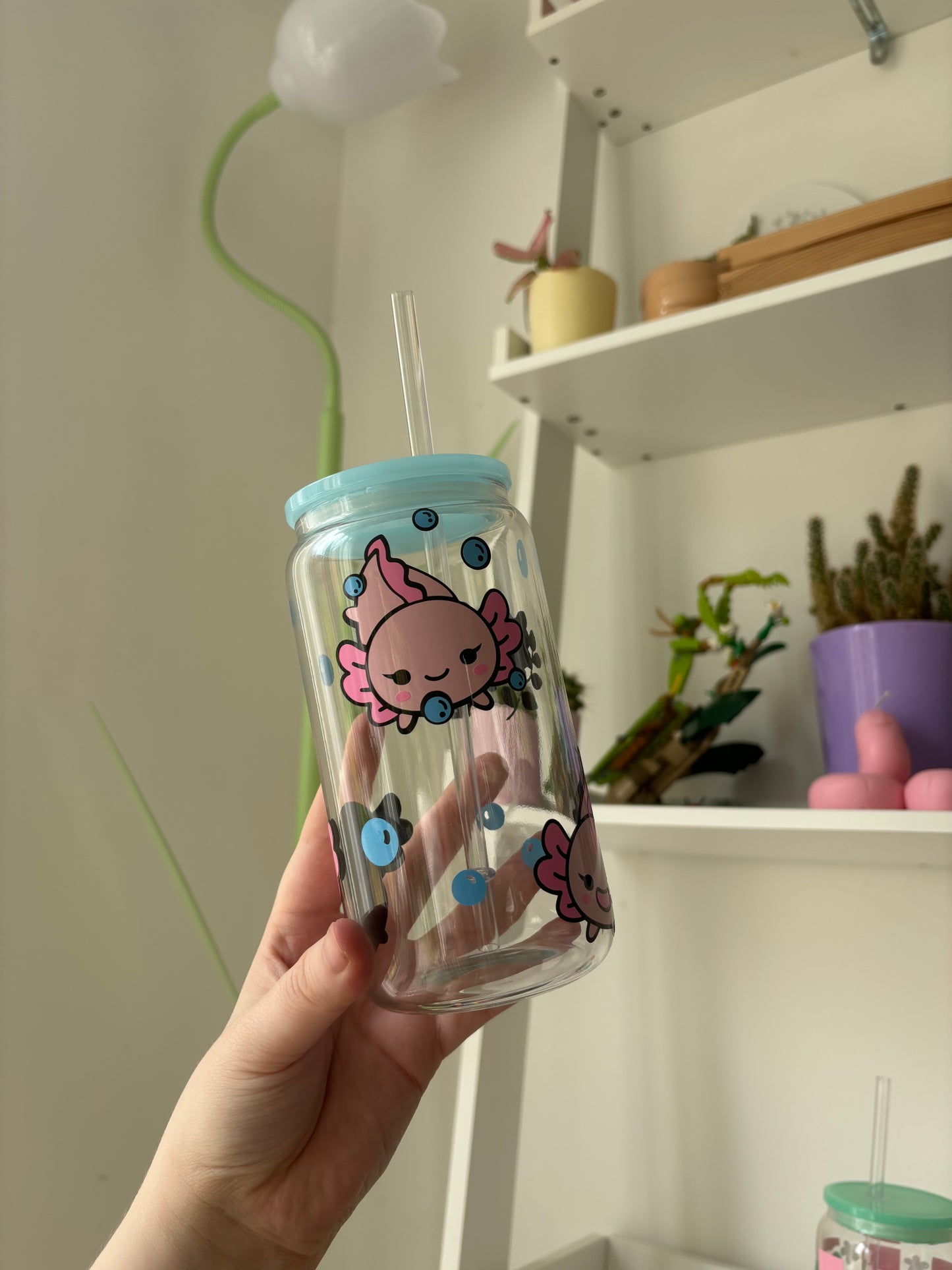 16oz axolotl Libbey glass can