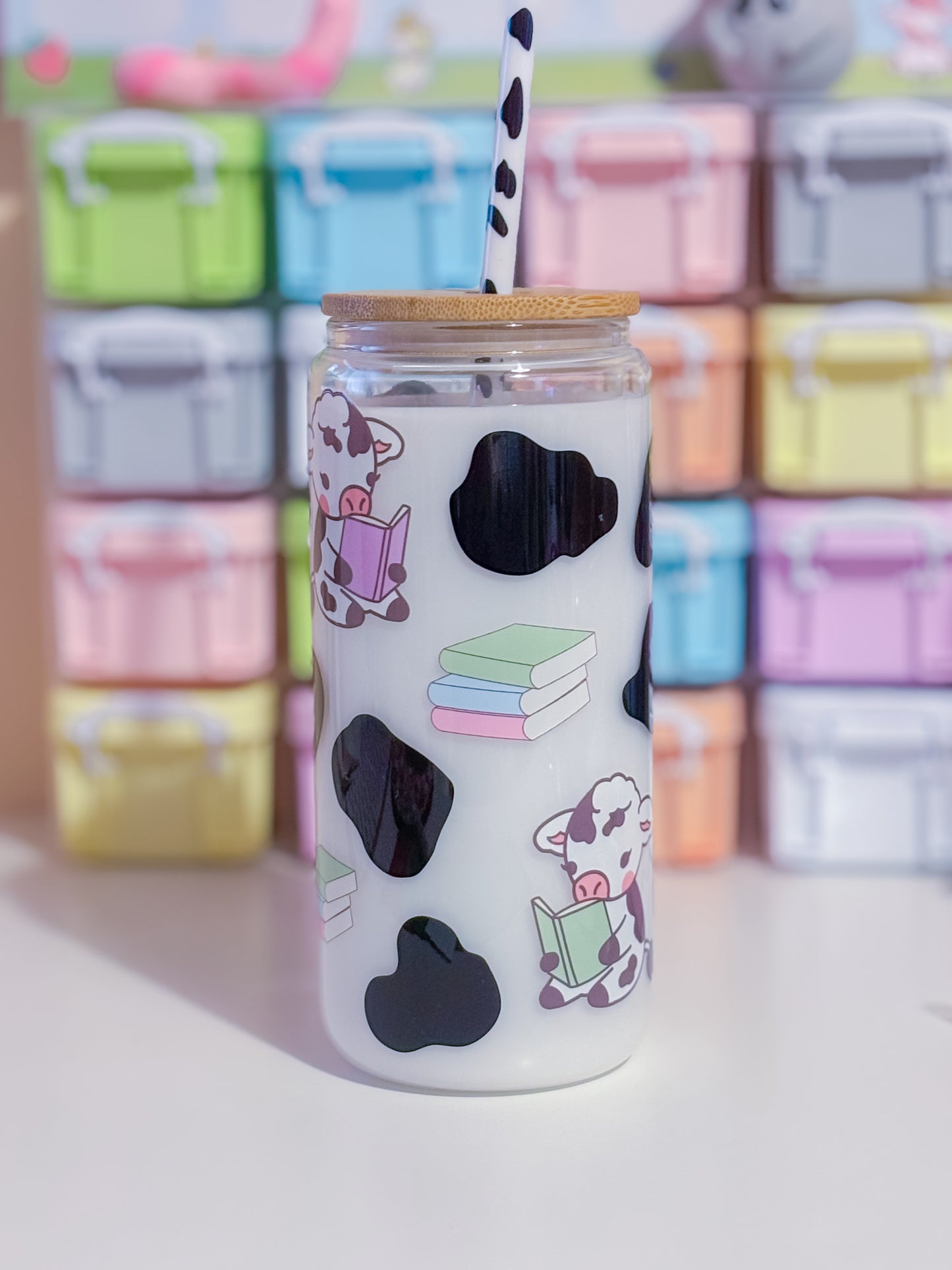 Bookish cow milkglobe