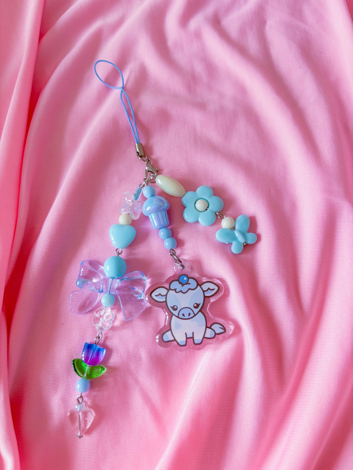 Fruit cow phone charm