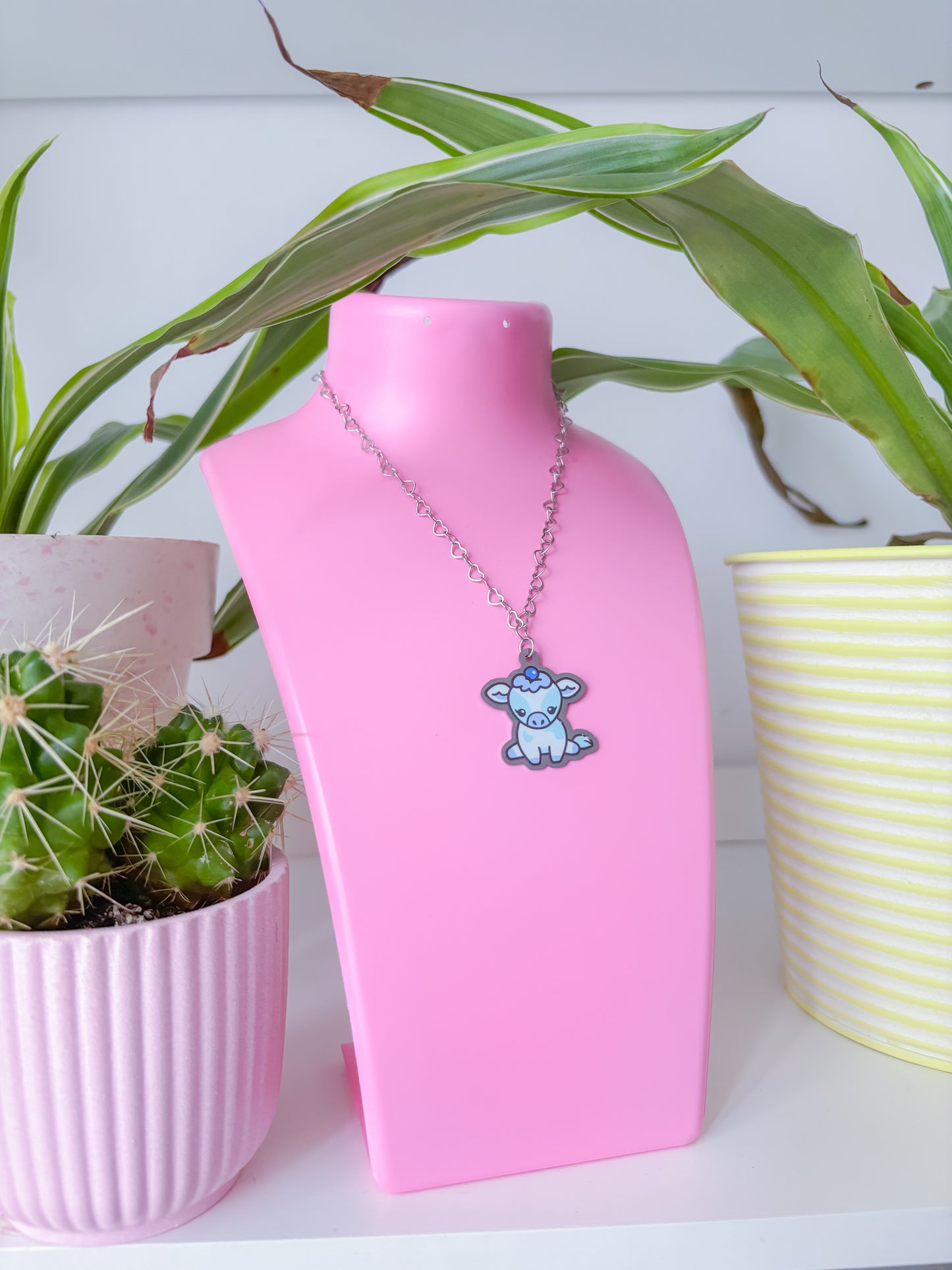 Stainless steel cow necklace