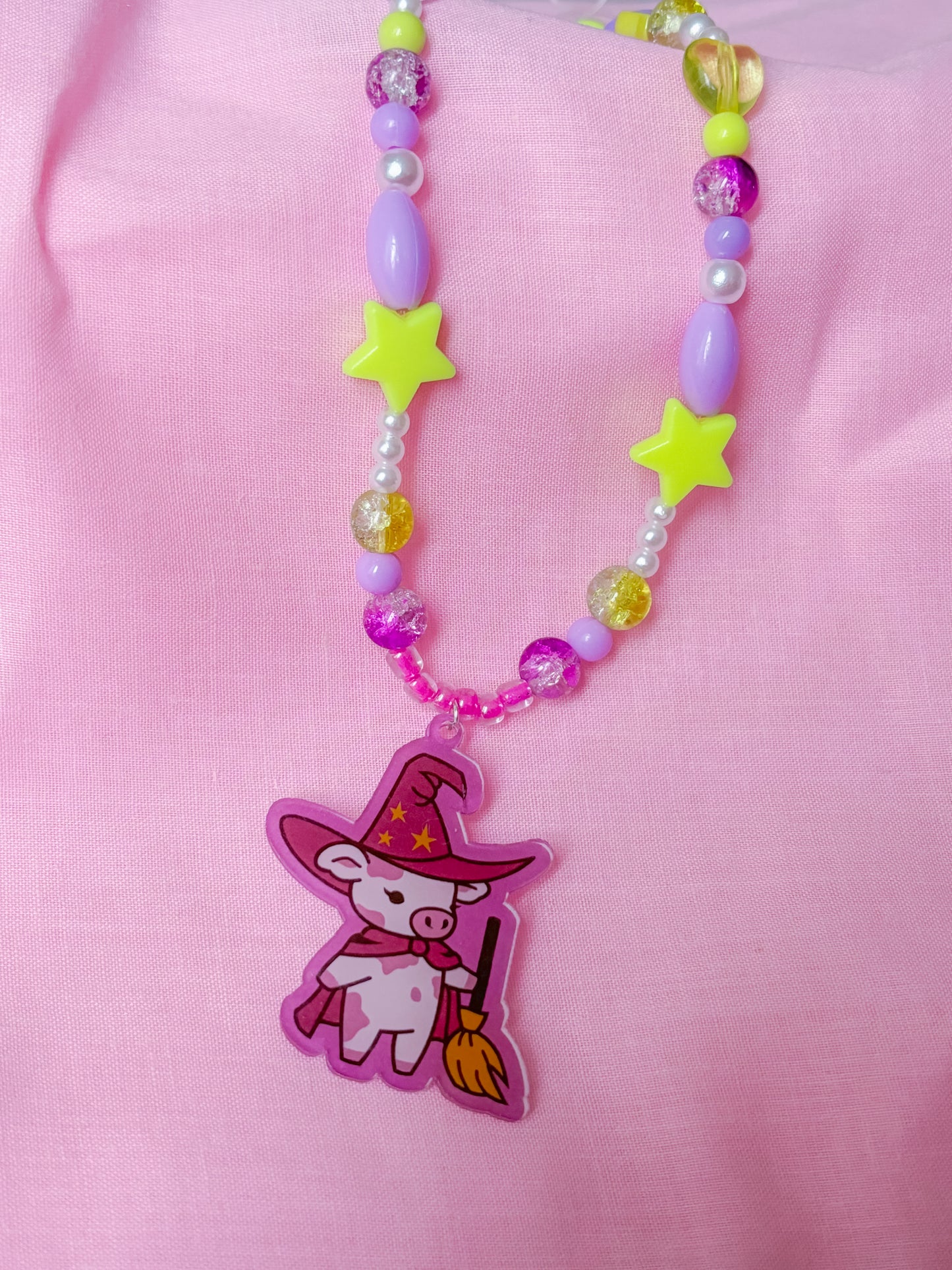 Spooky cow beaded necklace - multiple styles available!