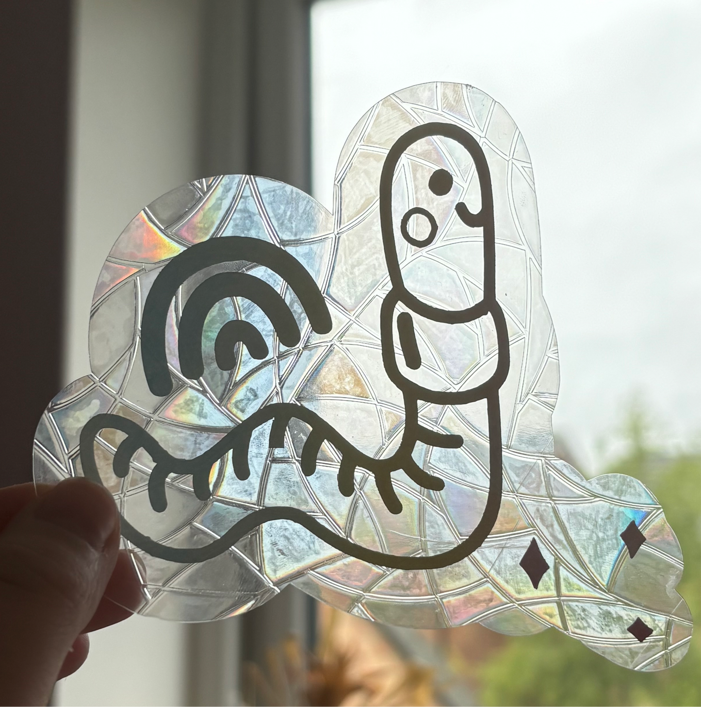 Wormie suncatcher - rainbow