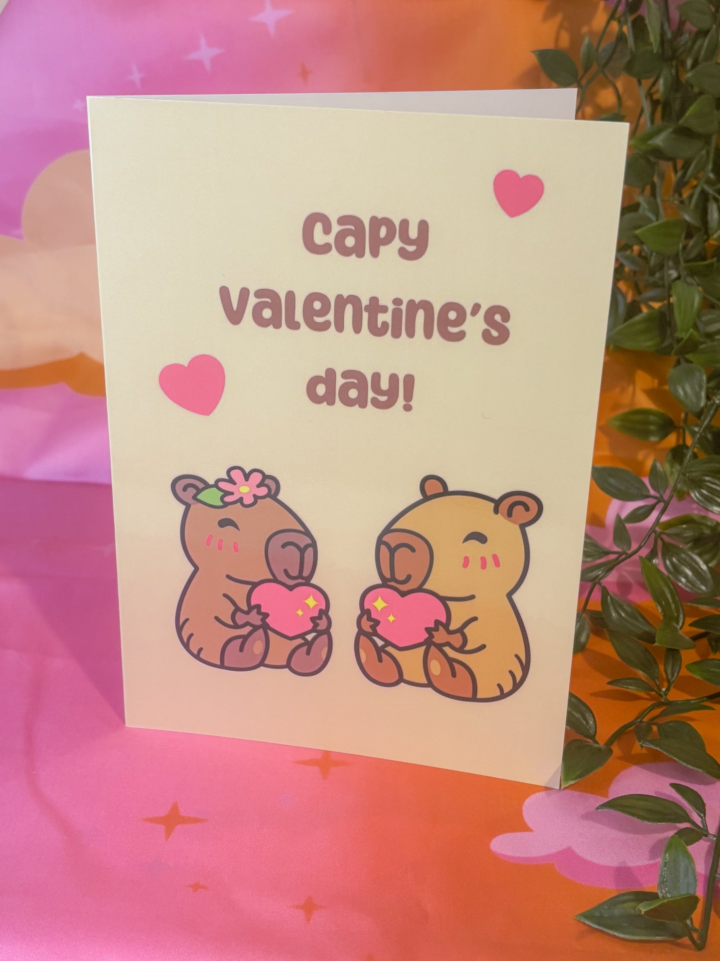 Capy Valentine’s Day greetings card