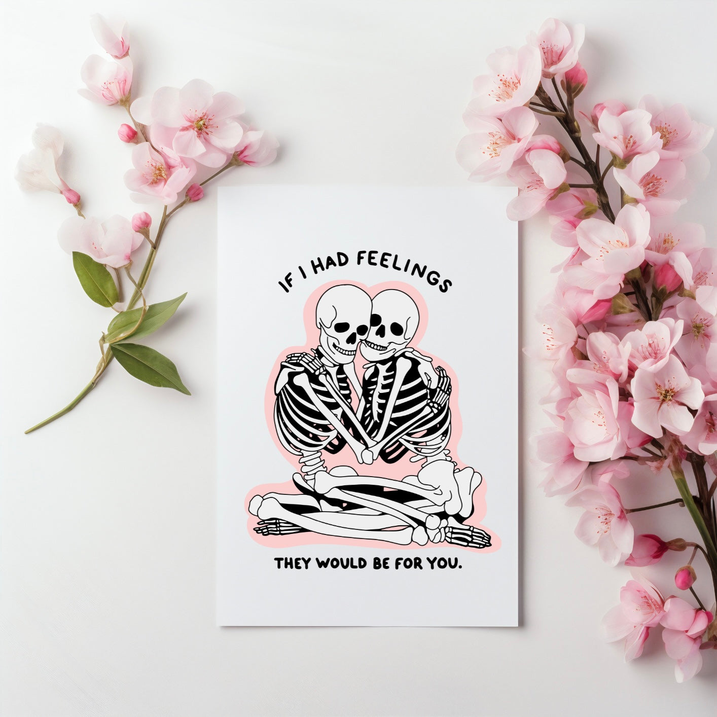‘If I had feelings they would be for you’ spooky valentines card