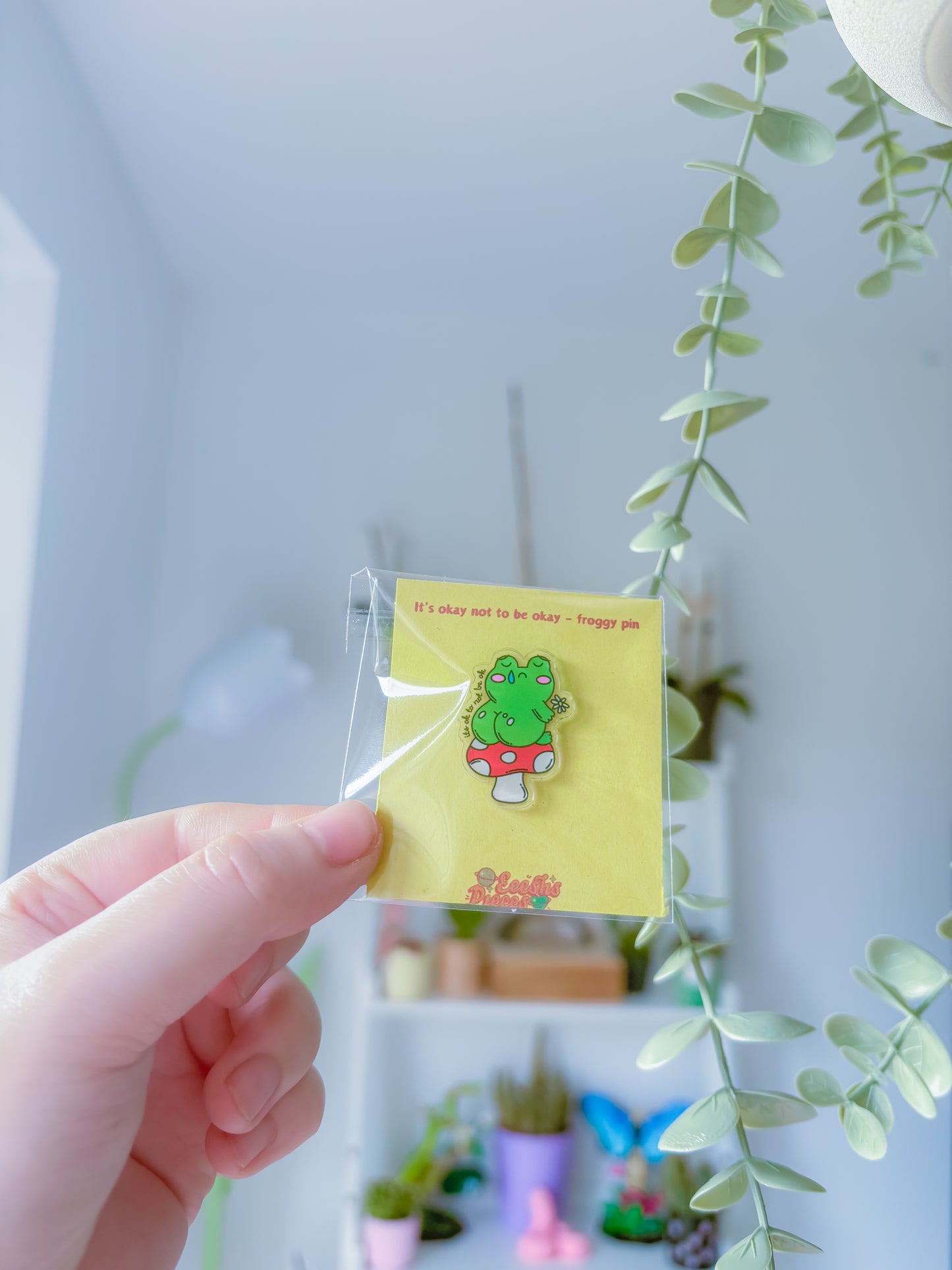 Mental health froggie pin