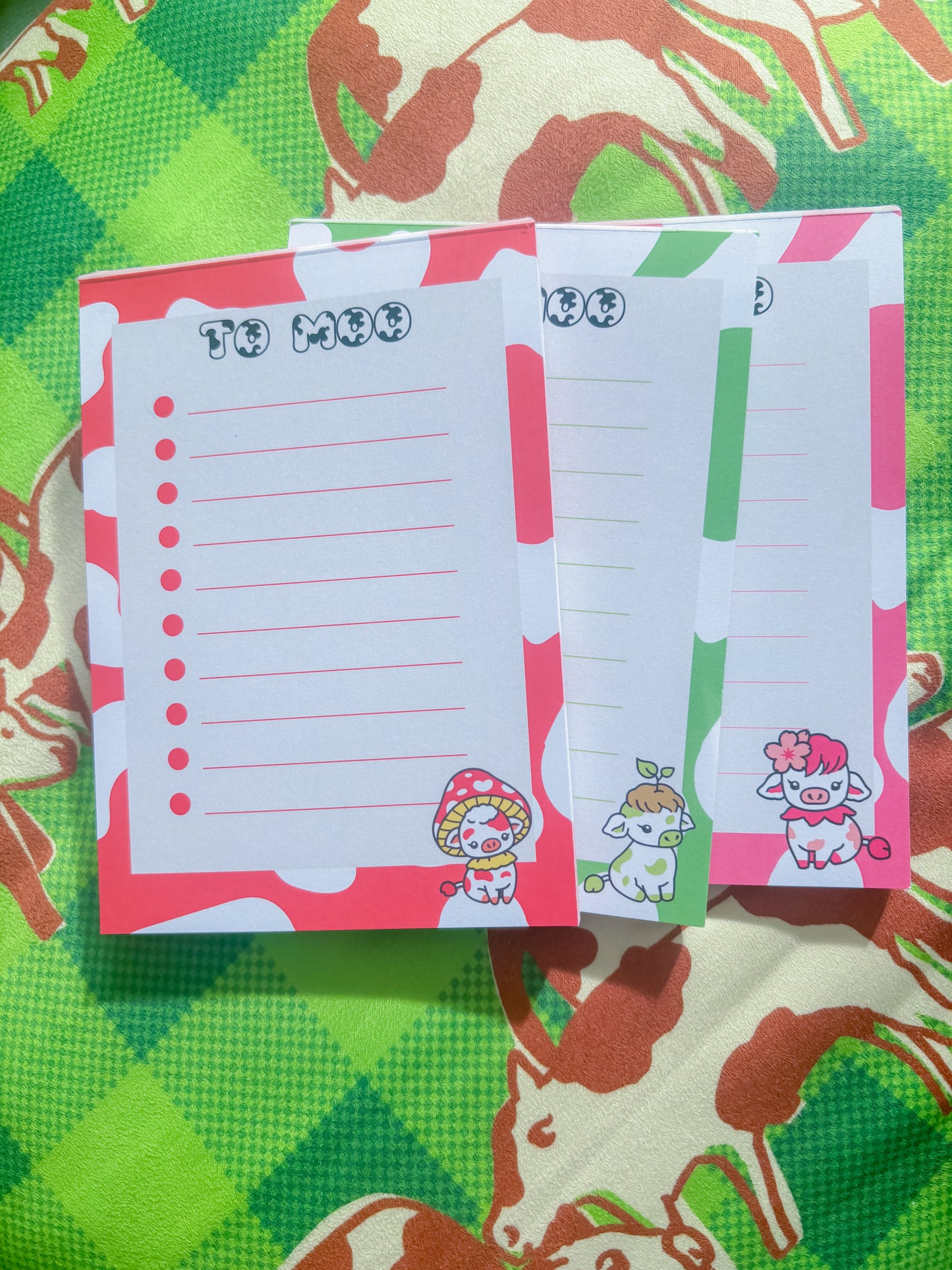 Sakura cow notepad