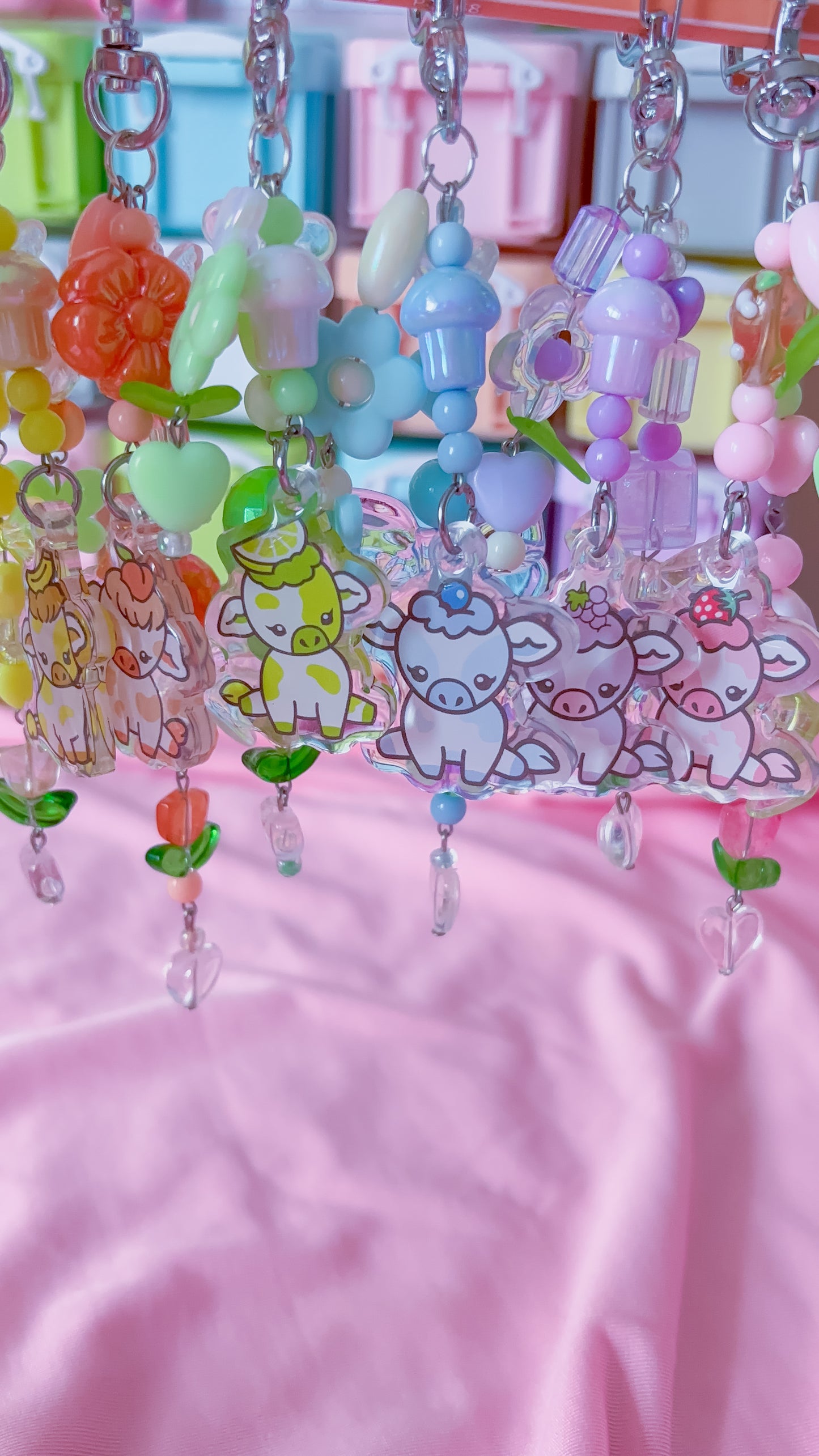 Fruit cow bag charm