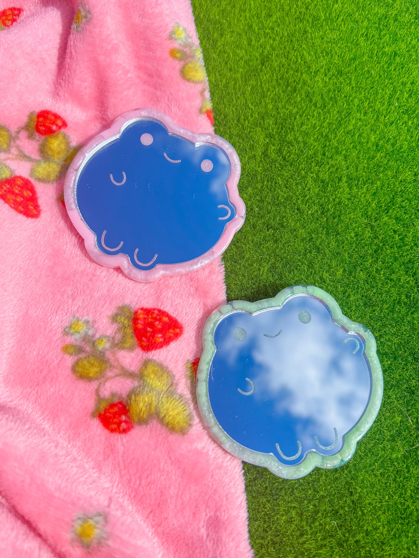 Compact froggie mirror