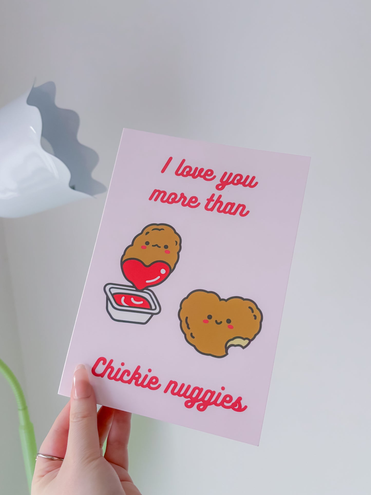 Chicken nuggies valentines card