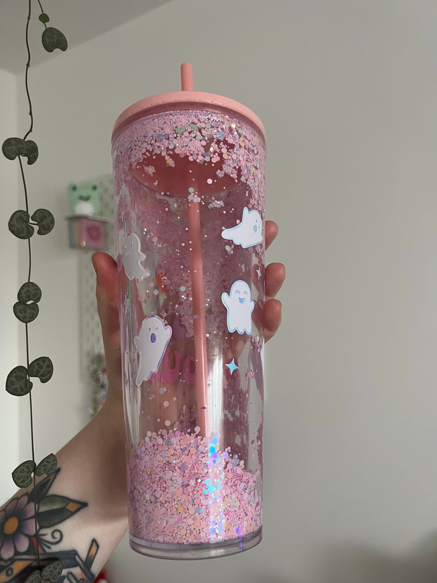 Let's go ghouls snow globe cold cup