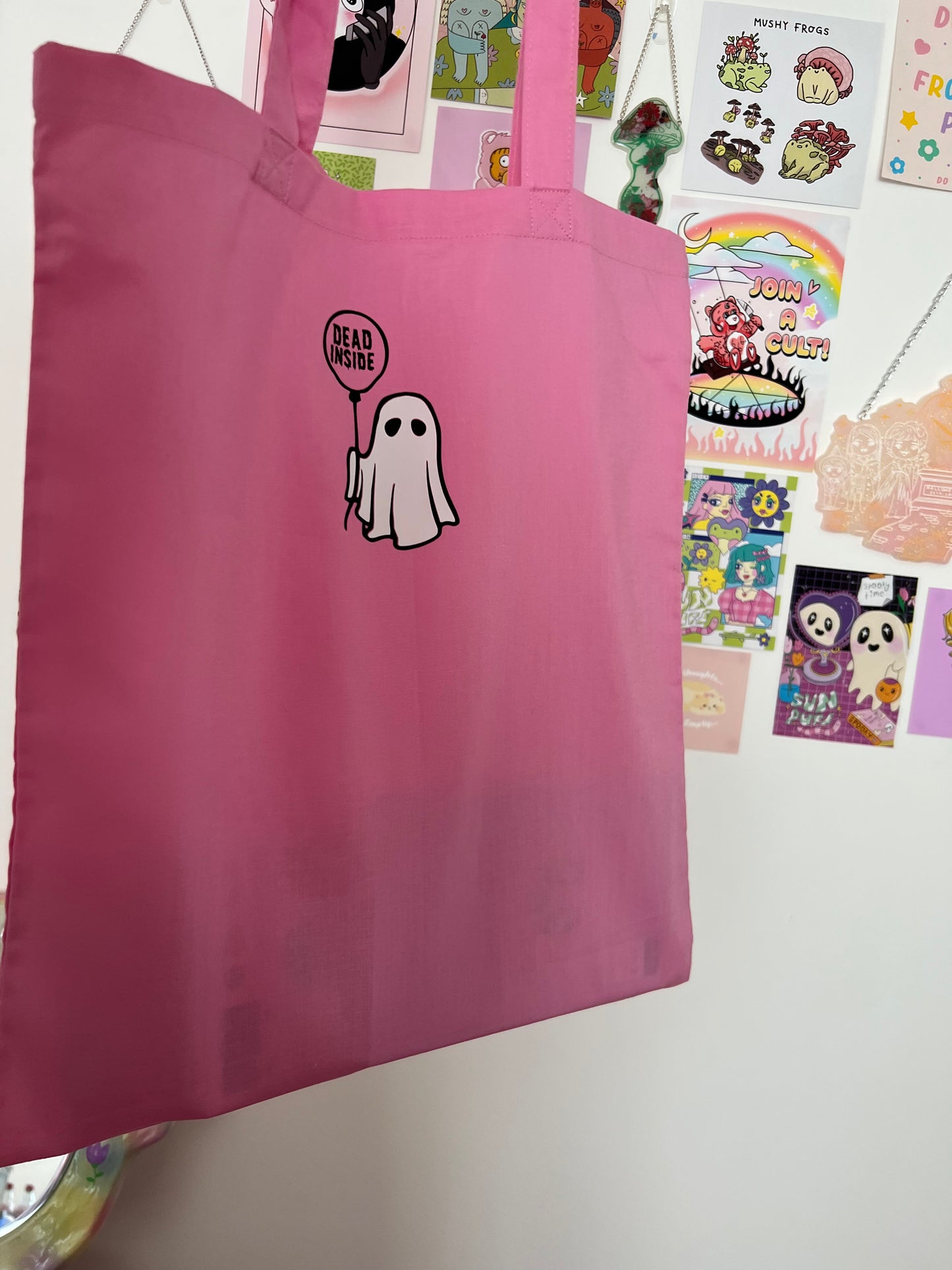 Dead inside ghost tote bag