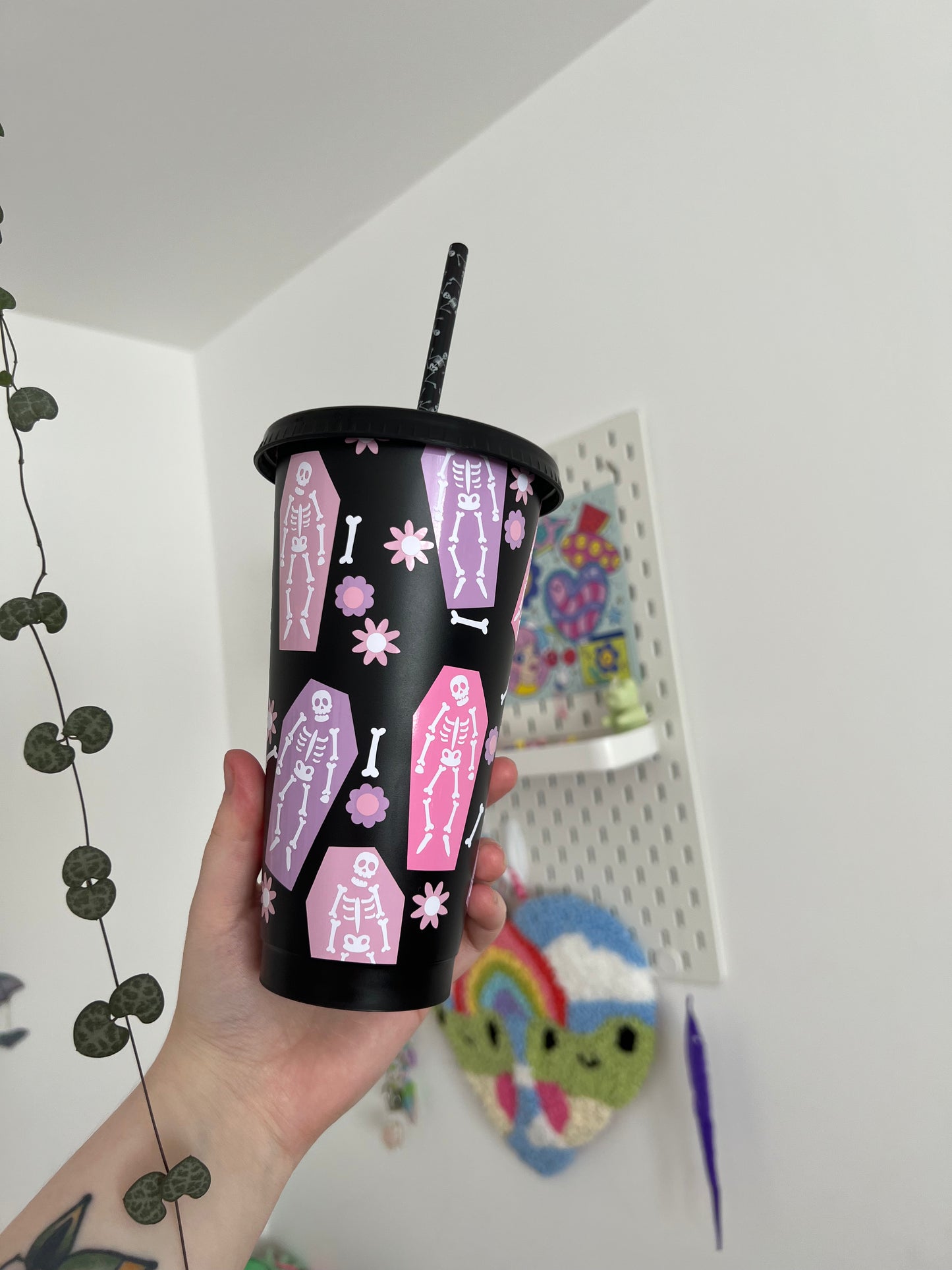 Silly skeletons pastel tumbler