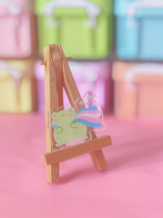 Transgender pride froggy pin