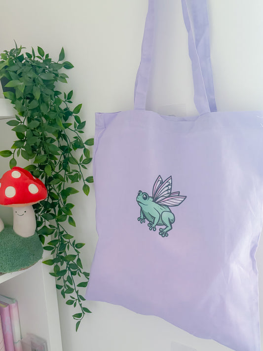 Fairy frog tote bag