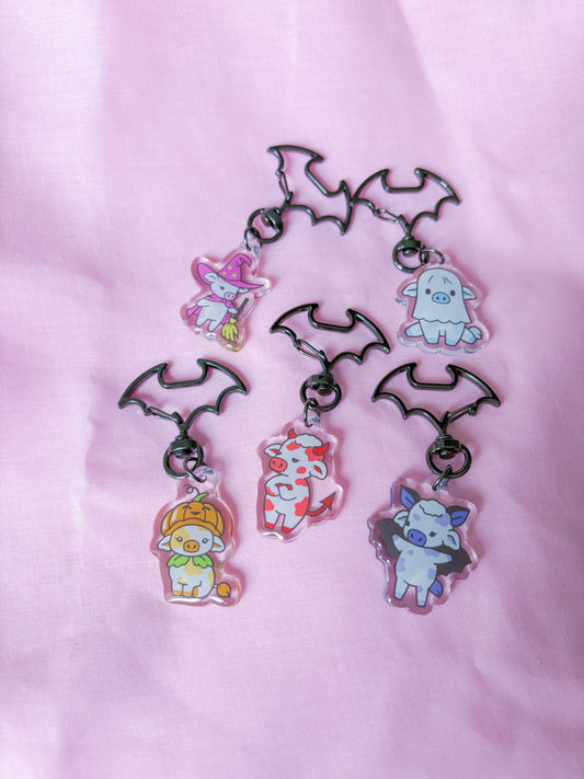 Spooky cow keyring - 5 options!